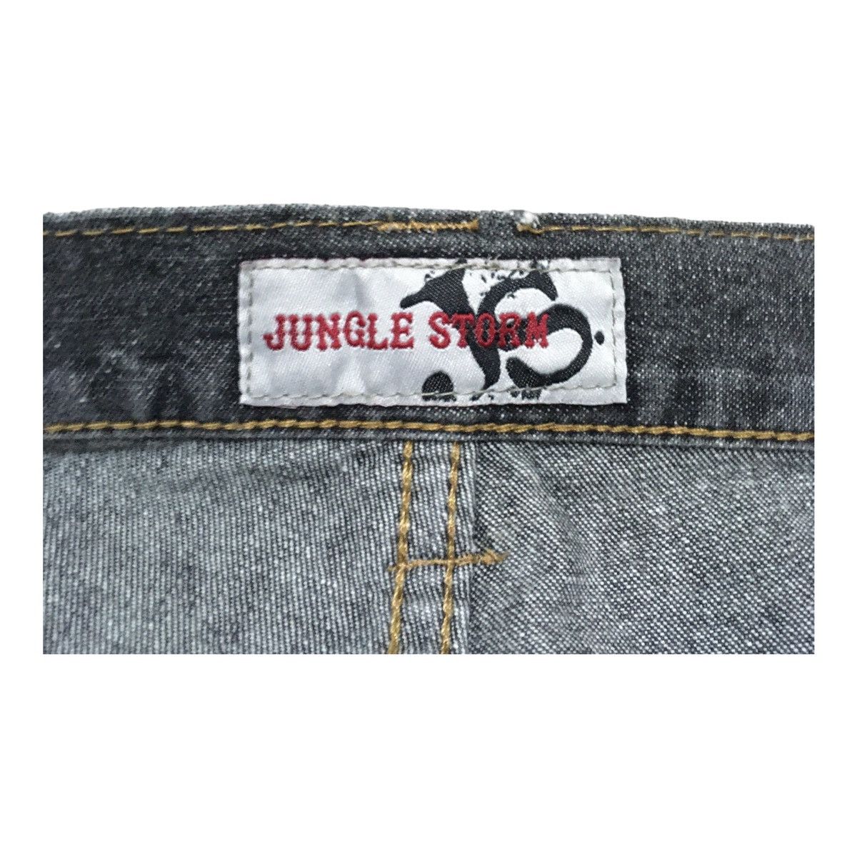If Six Was Nine × Japanese Brand Rare Design Vintage Japanese Brand Jungle Storm Jeans 1990s Size US 31 - 8 Thumbnail