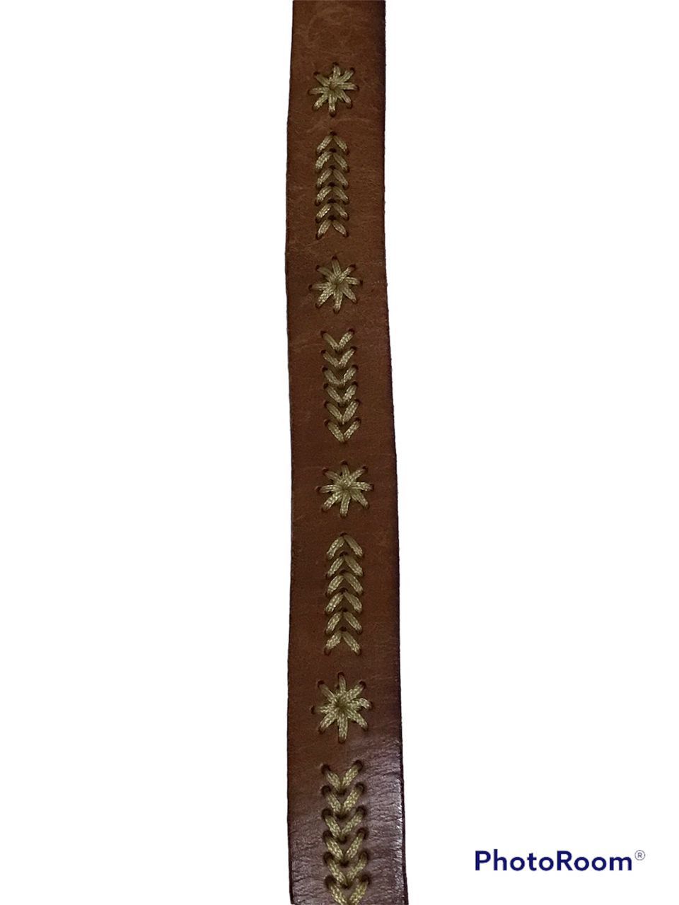 Genuine Leather × Handmade × Vintage Handmade Leather Belt Size ONE SIZE - 3 Thumbnail