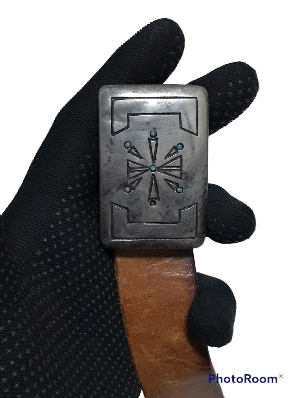 Genuine Leather × Handmade × Vintage Handmade Leather Belt Size ONE SIZE - 5 Thumbnail