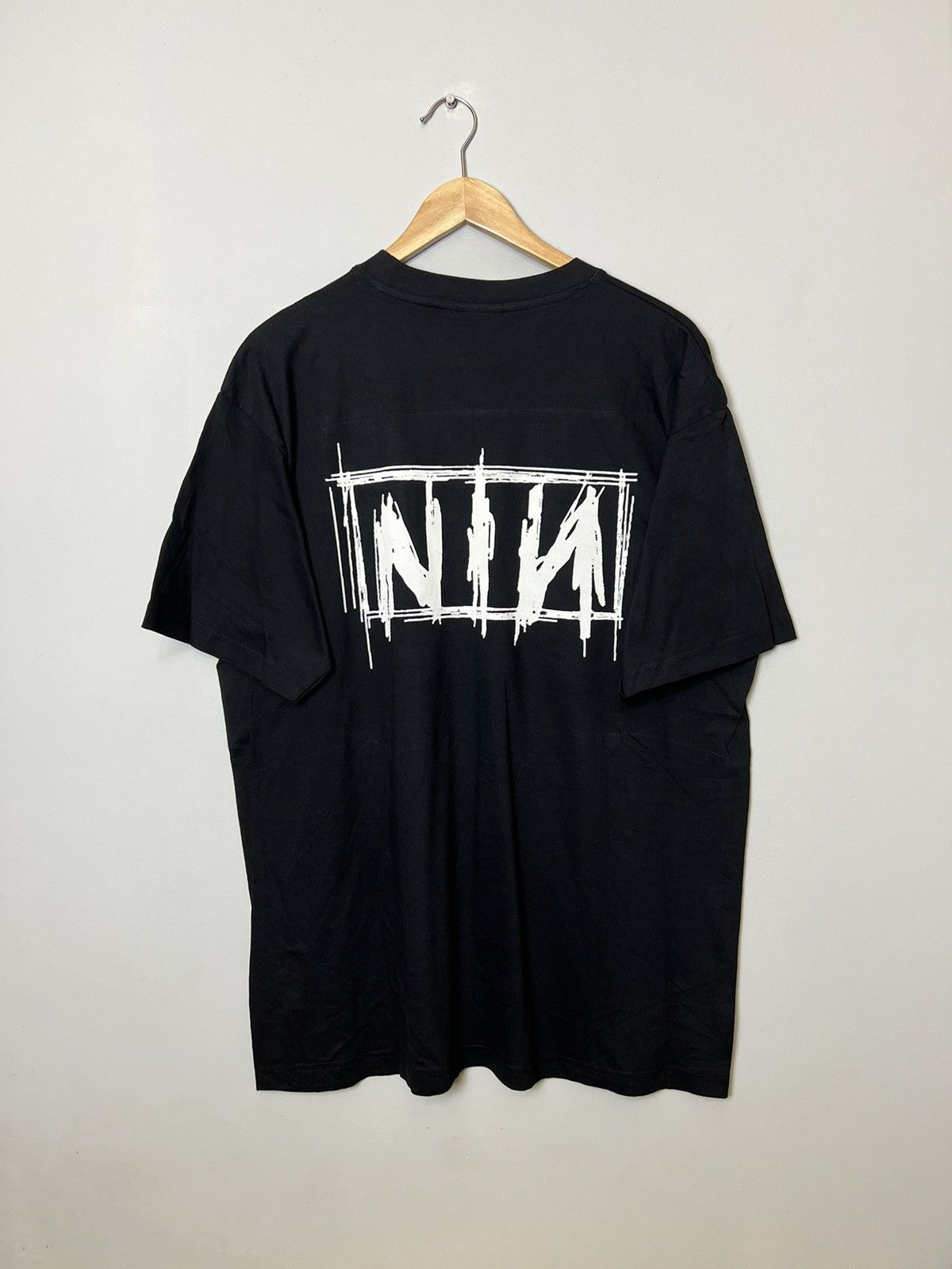 Band Tees × Vintage 90s Vintage Nine Inch Nails Big Logo Rock Band Tour Tee Size US XL / EU 56 / 4 - 2 Thumbnail