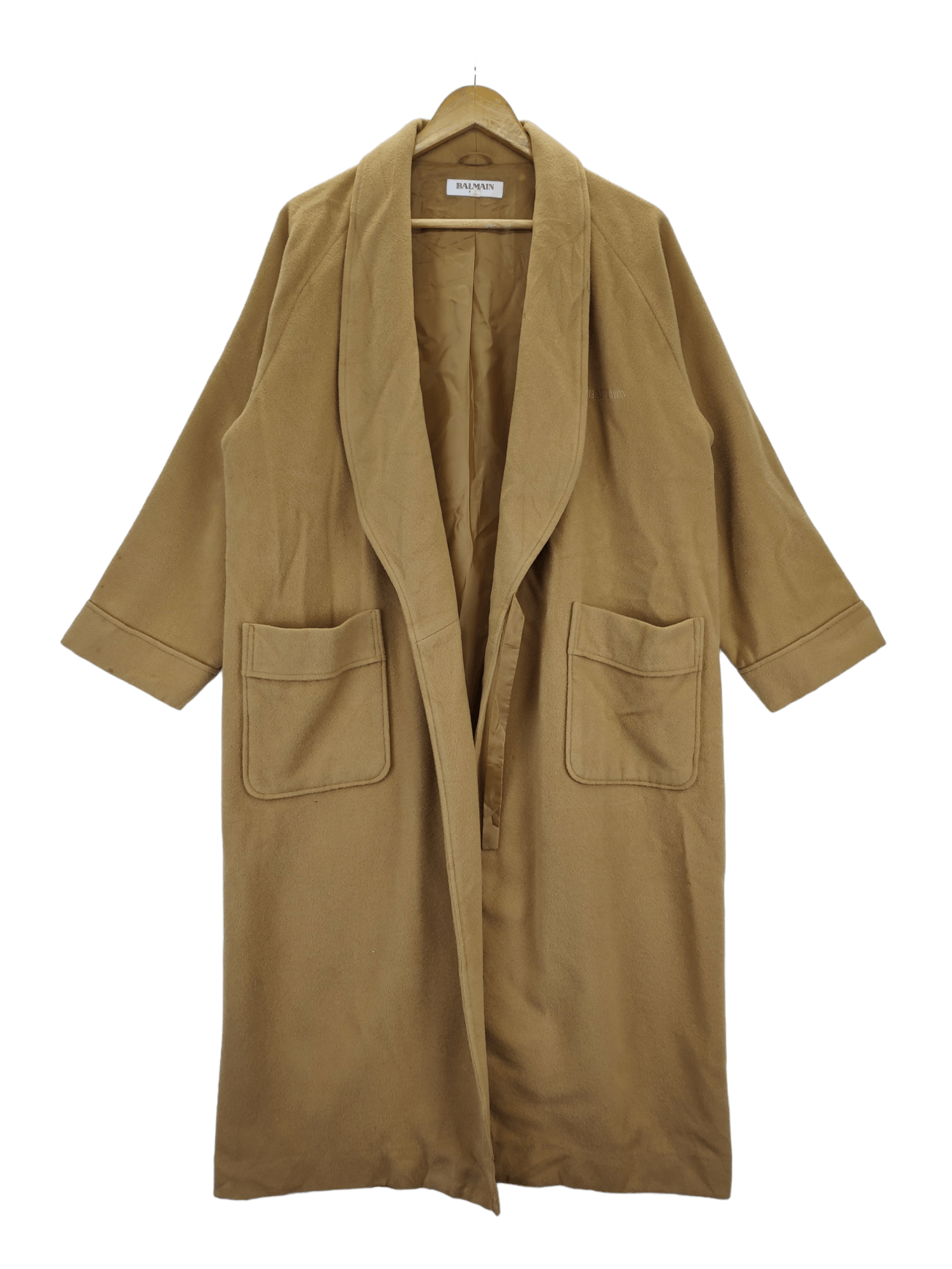 Balmain × Designer Vintage Balmain Bathrobe Wool Cardigan Size US M / EU 48-50 / 2 - 1 Thumbnail