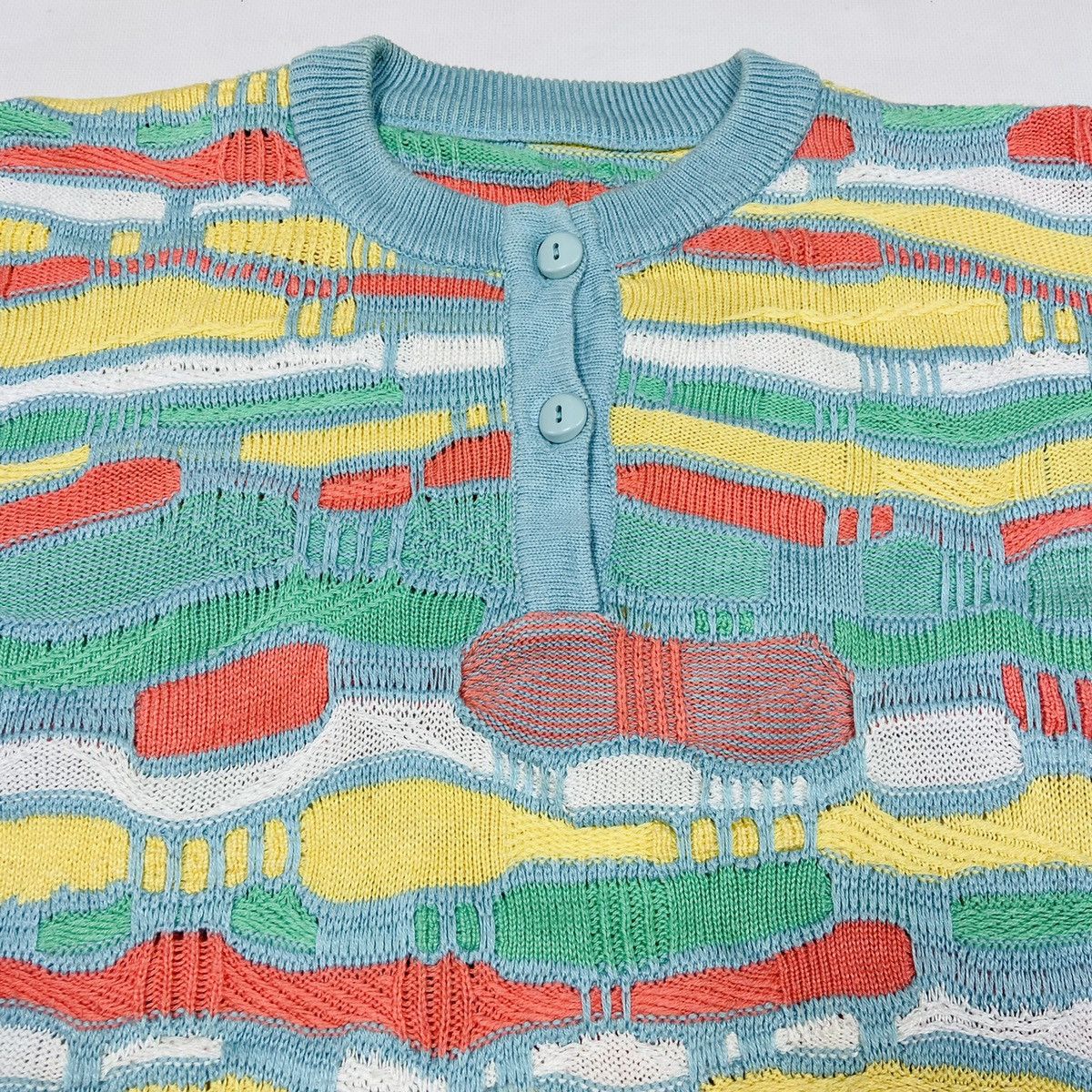 Vintage 1990s 3D COOGI STYLE RARE KNITTED SWEATER - № 1105 Size US L / EU 52-54 / 3 - 5 Thumbnail