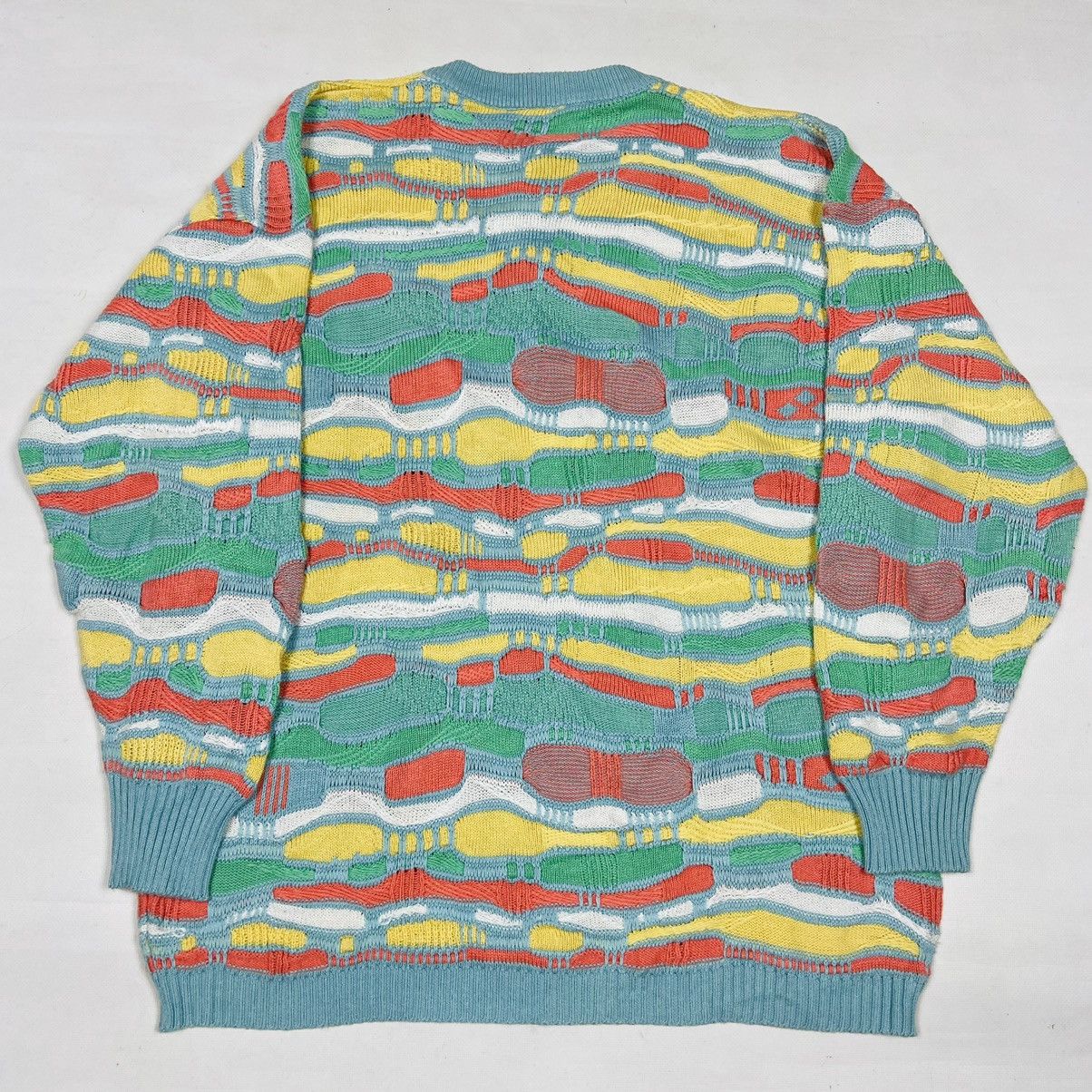 Vintage 1990s 3D COOGI STYLE RARE KNITTED SWEATER - № 1105 Size US L / EU 52-54 / 3 - 8 Thumbnail