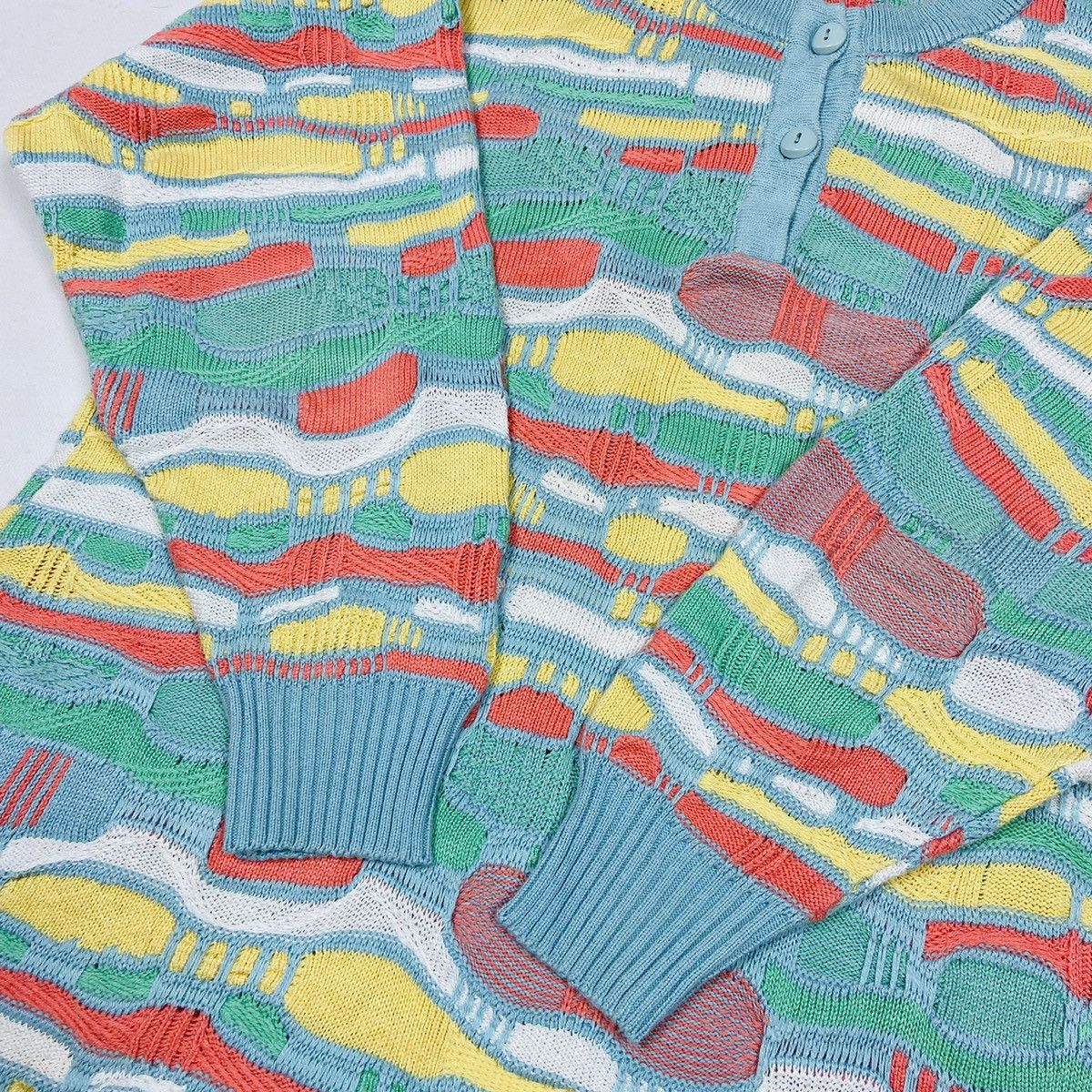 Vintage 1990s 3D COOGI STYLE RARE KNITTED SWEATER - № 1105 Size US L / EU 52-54 / 3 - 2 Thumbnail