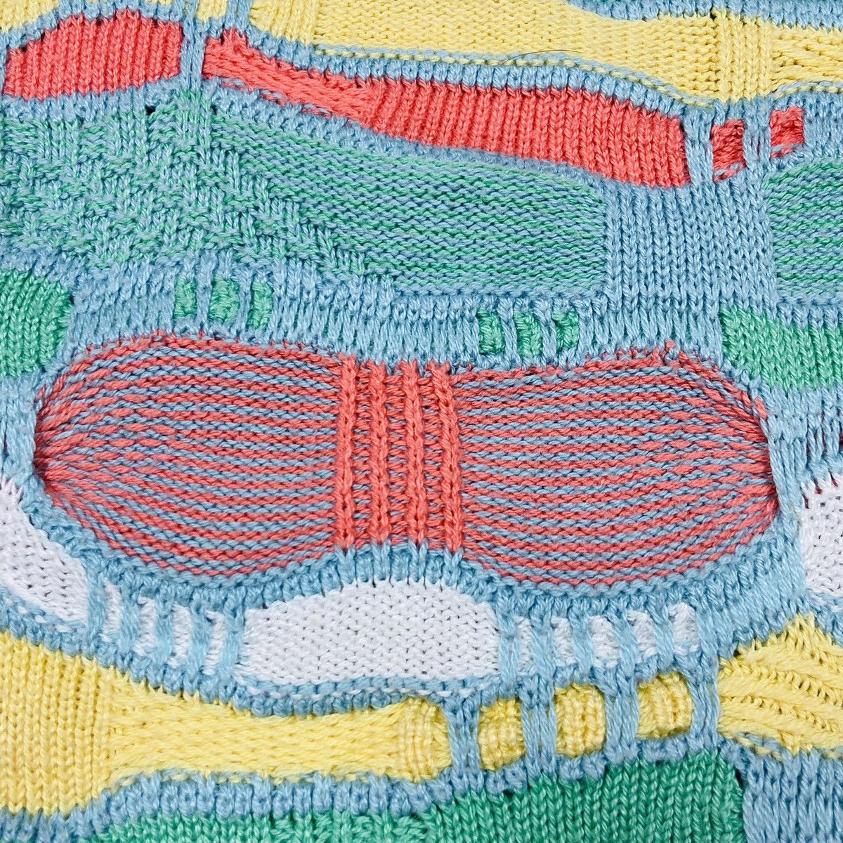 Vintage 1990s 3D COOGI STYLE RARE KNITTED SWEATER - № 1105 Size US L / EU 52-54 / 3 - 6 Thumbnail