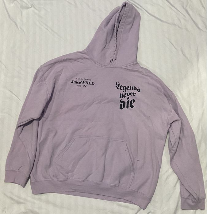 999 Club Juice WRLD In Loving Memory Rare Purple Hoodie | Grailed