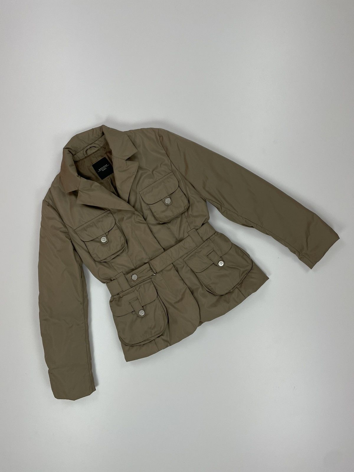 Max Mara Weekend MaxMara Belted Womens Down Beige jacket size 40 Size S / US 4 / IT 40 - 7 Thumbnail
