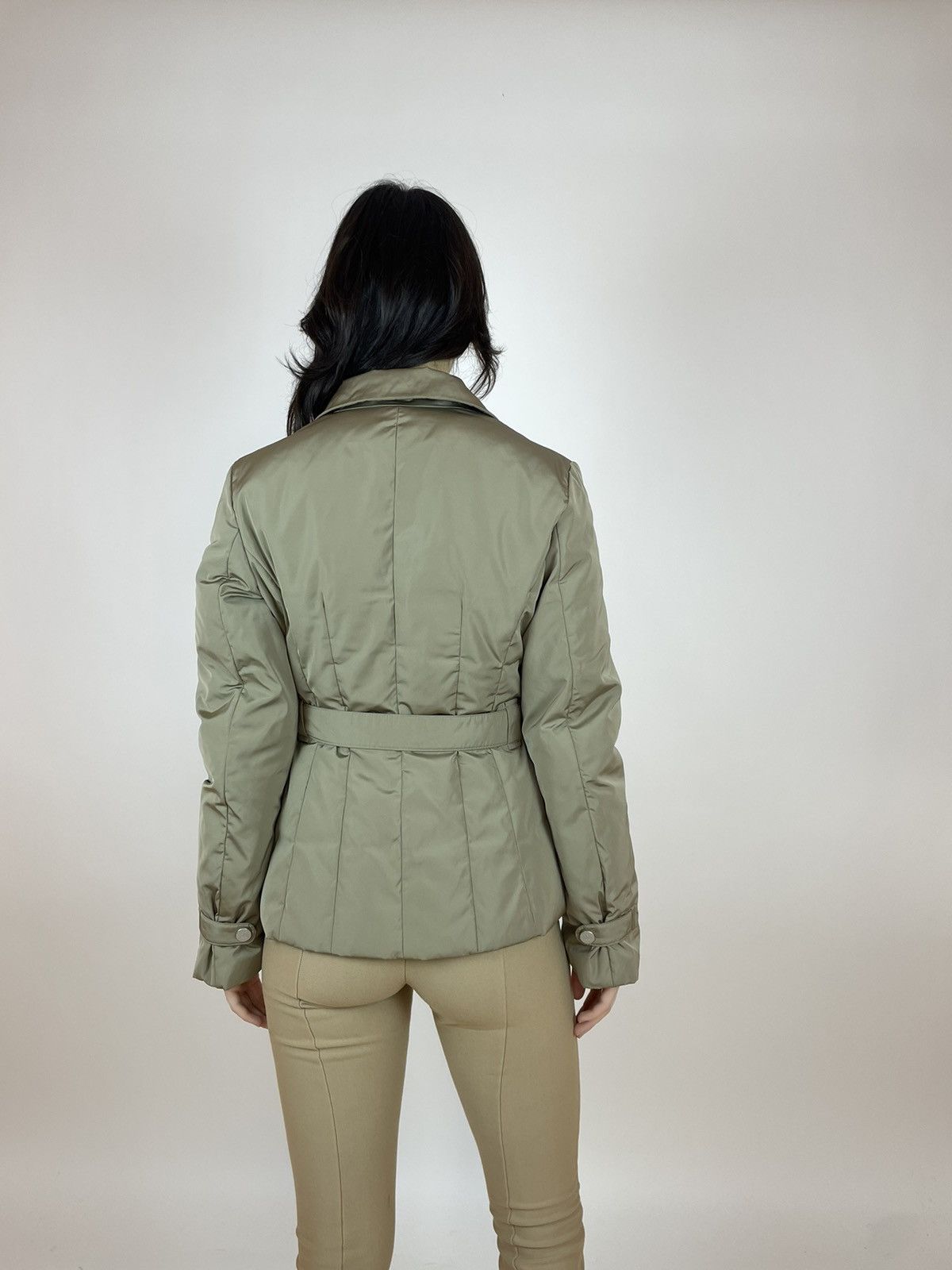 Max Mara Weekend MaxMara Belted Womens Down Beige jacket size 40 Size S / US 4 / IT 40 - 6 Thumbnail