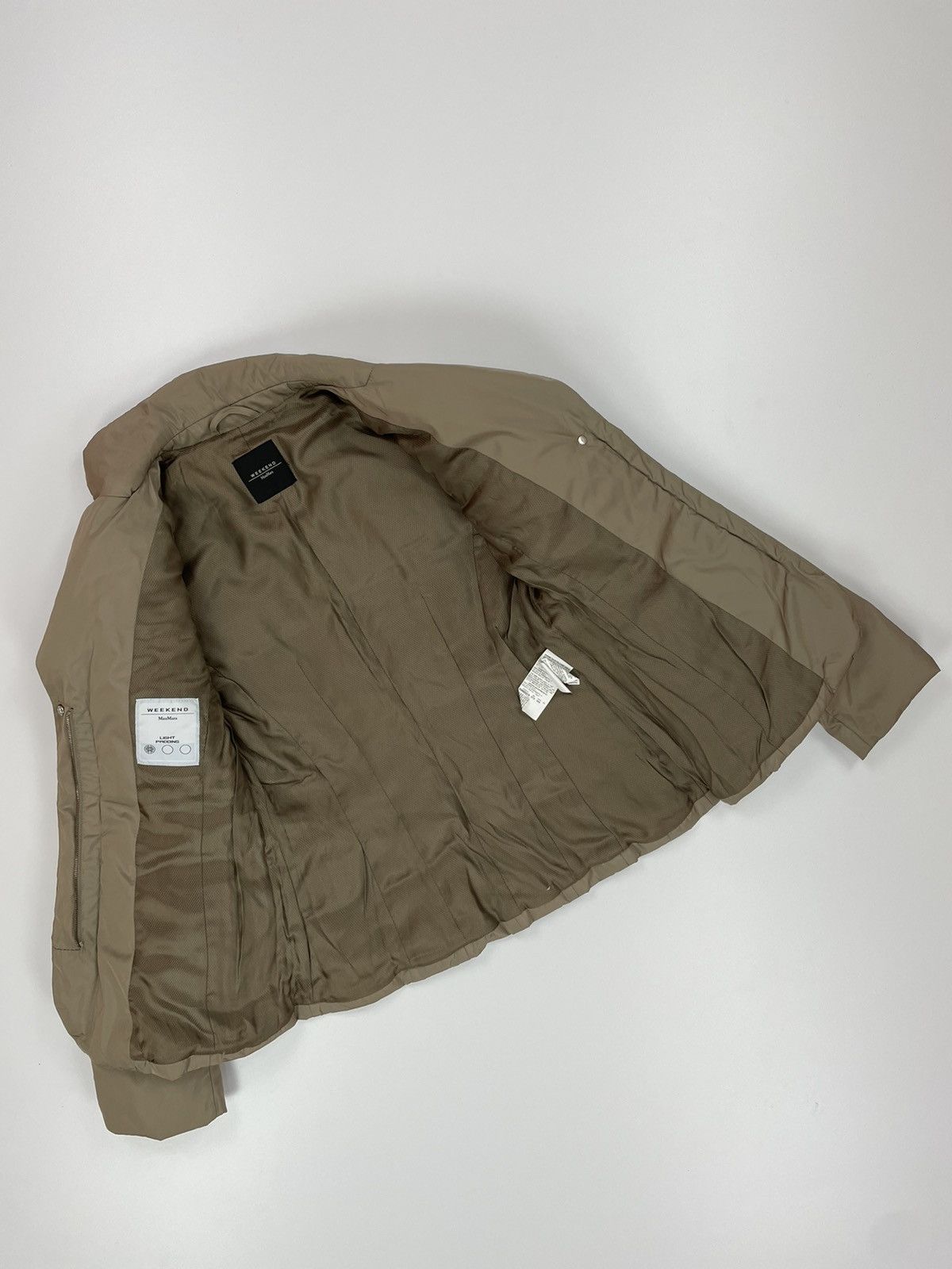 Max Mara Weekend MaxMara Belted Womens Down Beige jacket size 40 Size S / US 4 / IT 40 - 9 Thumbnail