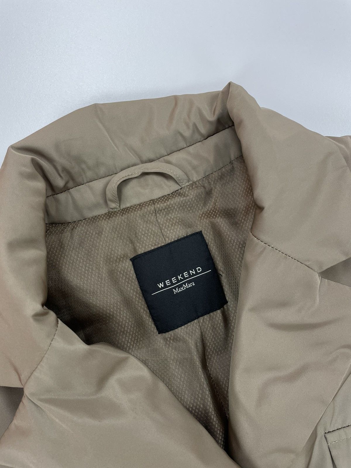 Max Mara Weekend MaxMara Belted Womens Down Beige jacket size 40 Size S / US 4 / IT 40 - 12 Thumbnail