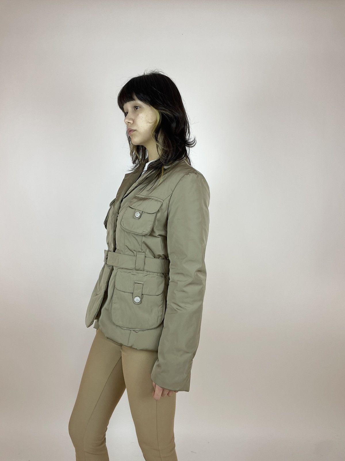 Max Mara Weekend MaxMara Belted Womens Down Beige jacket size 40 Size S / US 4 / IT 40 - 5 Thumbnail