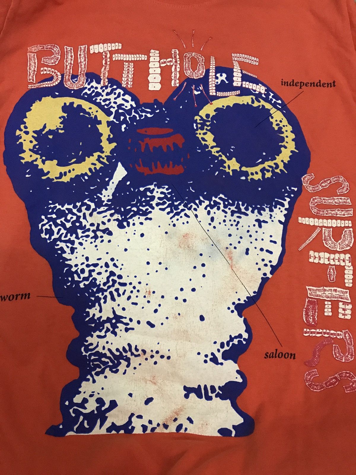 Band Tees Vtg 90s Butthole Surfers Independent Worm Saloon Tour Tees Size US S / EU 44-46 / 1 - 5 Thumbnail