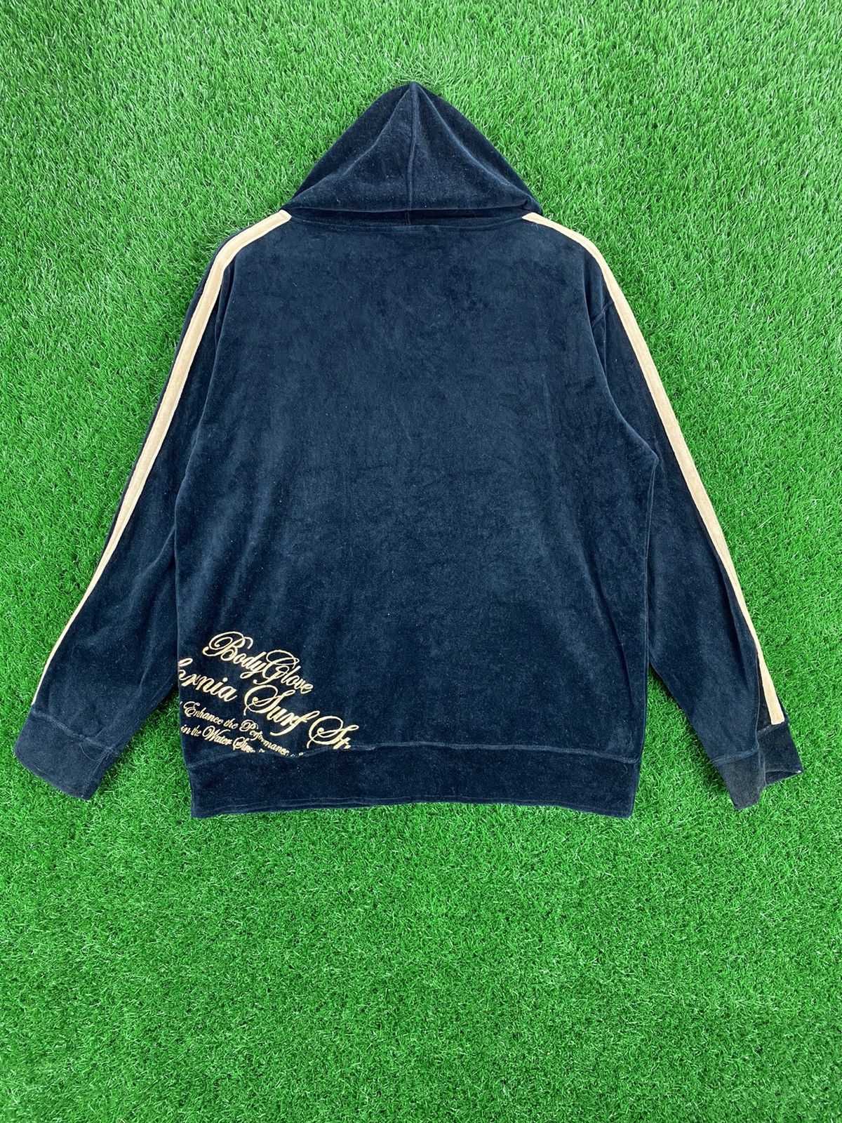 Body Glove × Vintage Vintage Body Glove Velvet Zipper Hoodie Spell Out Size US L / EU 52-54 / 3 - 6 Thumbnail