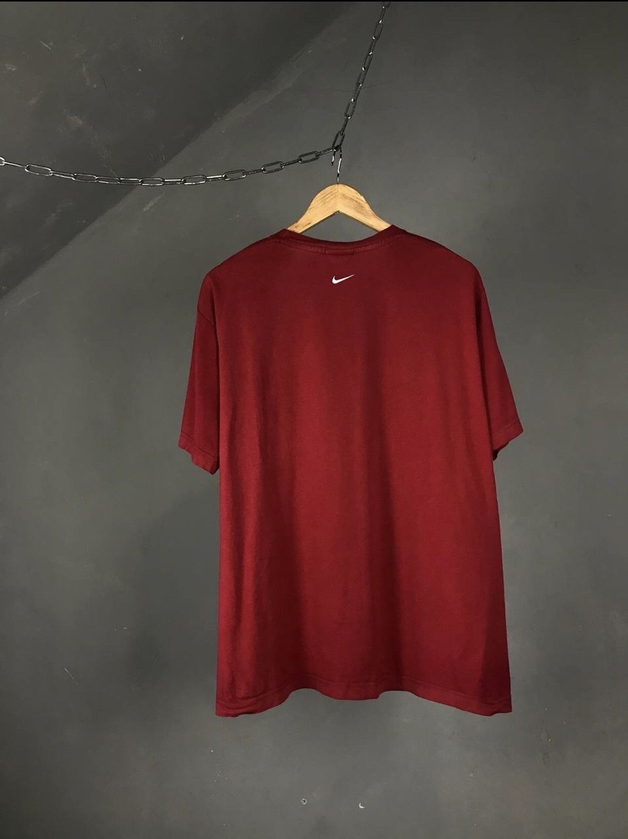 Nike × Vintage Nike swoosh streetwear vintage center logo tee Size US L / EU 52-54 / 3 - 5 Thumbnail