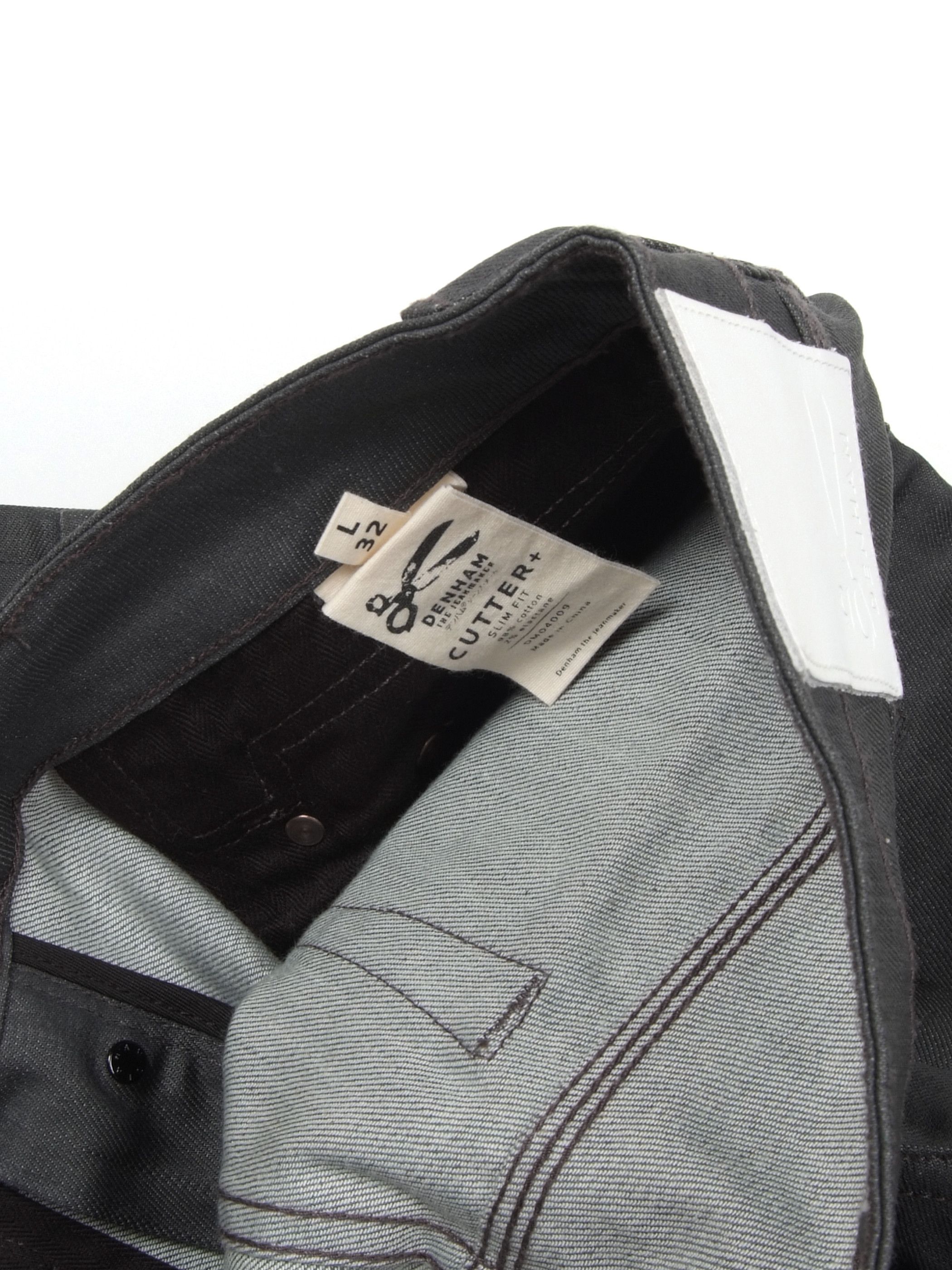 DENHAM Denham Cutter Gray Waxed Jeans W30 L32 Size US 30 / EU 46 - 3 Thumbnail