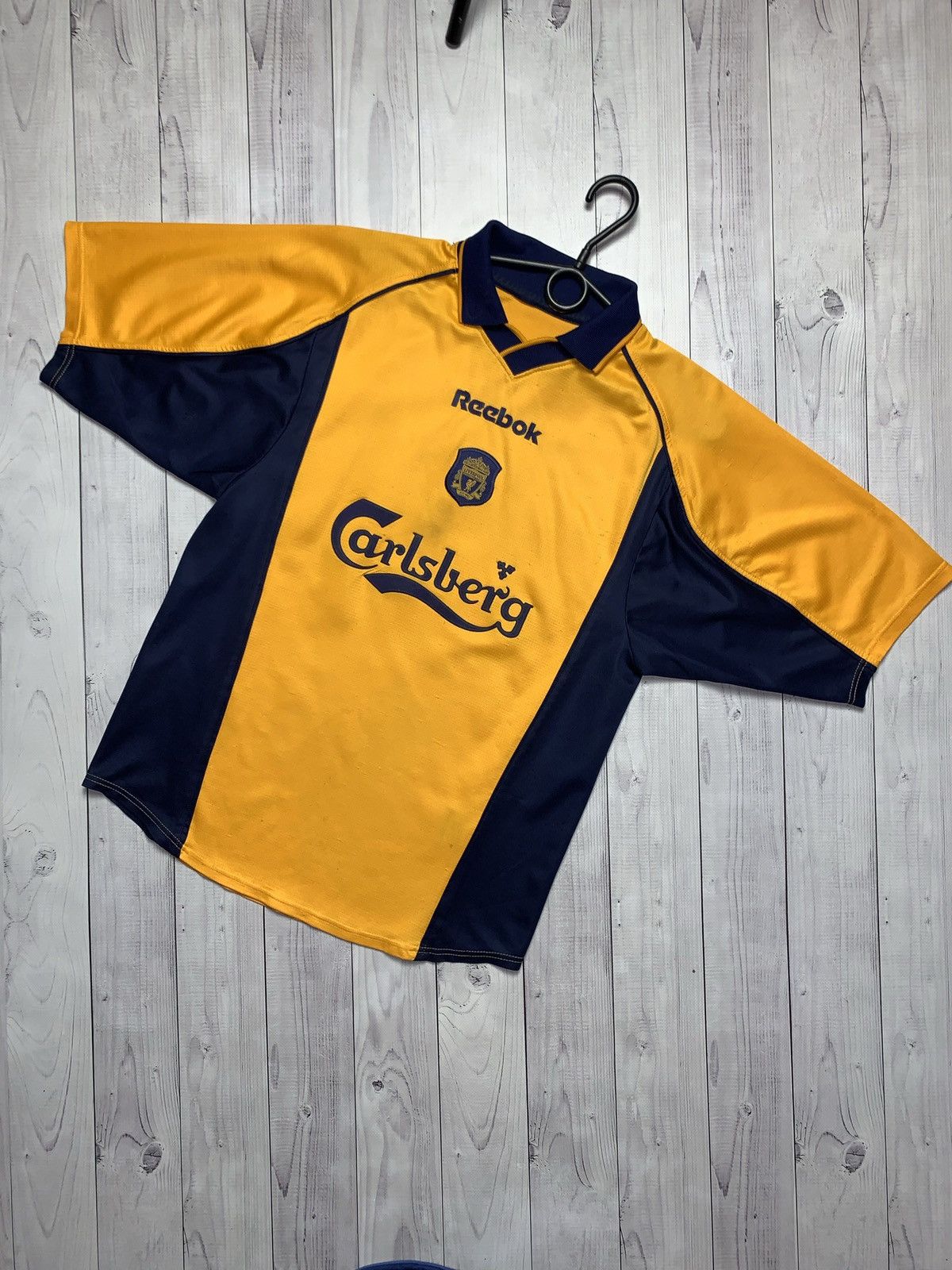 Vintage Liverpool soccer jersey orange rare size Xs