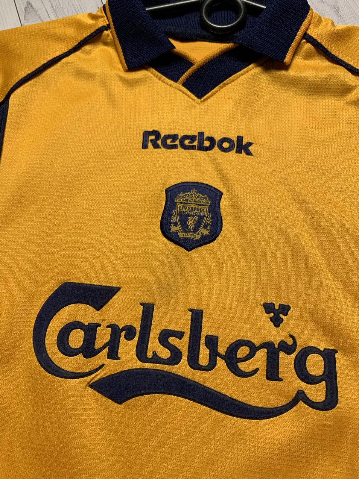 Reebok Vintage Liverpool soccer jersey orange rare size Xs Size US XS / EU 42 / 0 - 6 Thumbnail