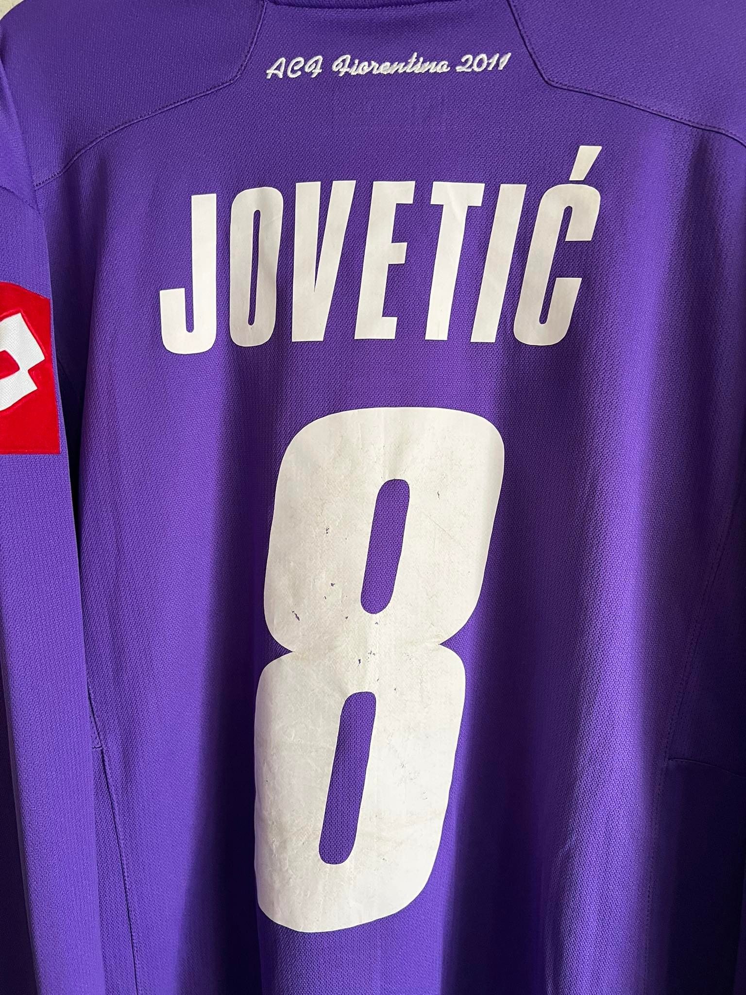Lotto Sport Fiorentina 2011/12 Home Shirt Lotto - Jovetic #8 Size US L / EU 52-54 / 3 - 6 Thumbnail