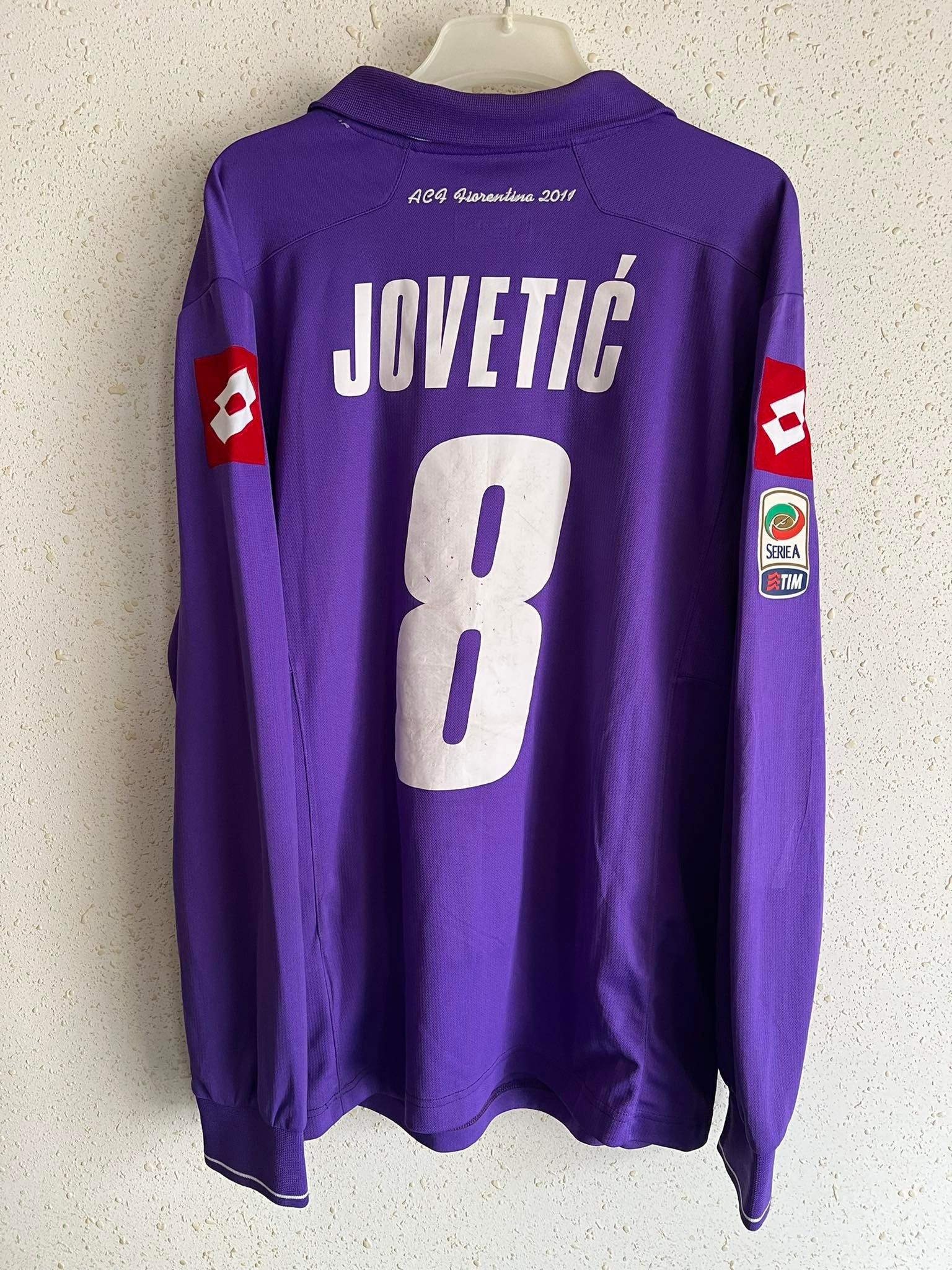 Lotto Sport Fiorentina 2011/12 Home Shirt Lotto - Jovetic #8 Size US L / EU 52-54 / 3 - 2 Thumbnail