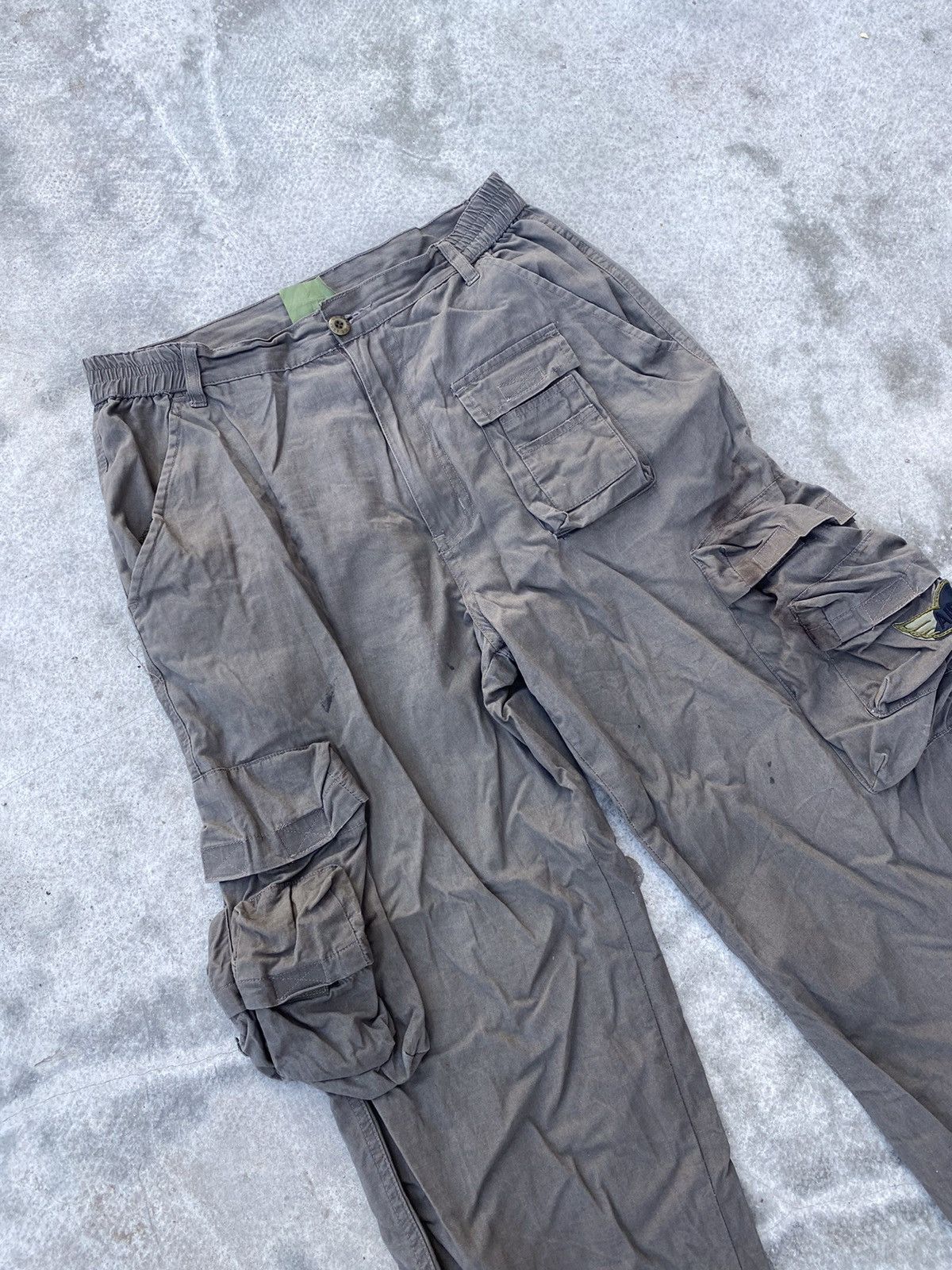 Vintage Vintage US ARMY Trashed Cargo Bondage Pants Size US 30 / EU 46 - 3 Thumbnail