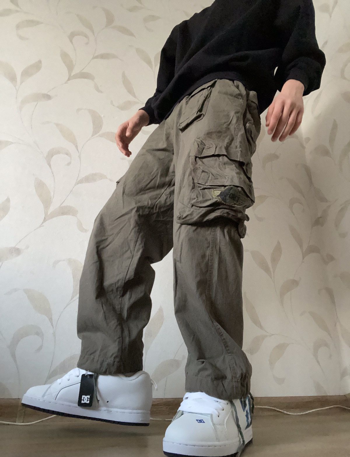 Vintage Vintage US ARMY Trashed Cargo Bondage Pants Size US 30 / EU 46 - 17 Thumbnail