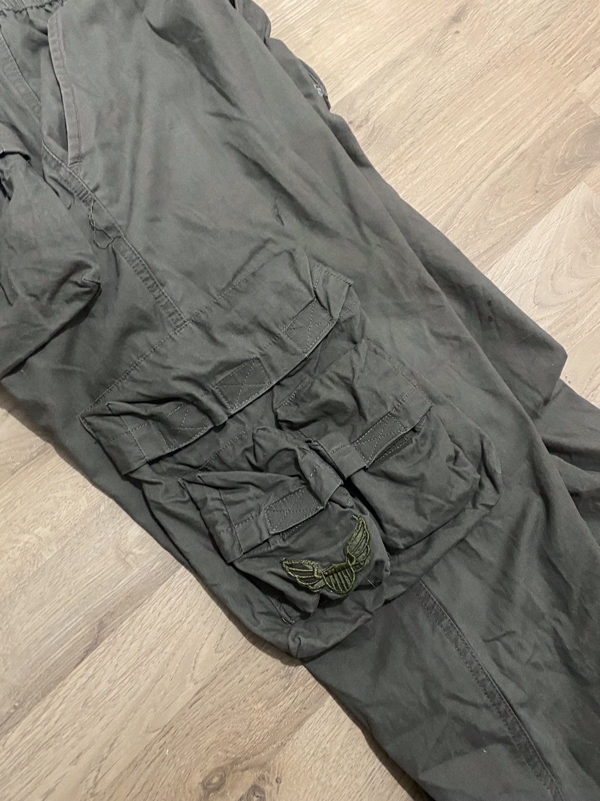 Vintage Vintage US ARMY Trashed Cargo Bondage Pants Size US 30 / EU 46 - 20 Thumbnail
