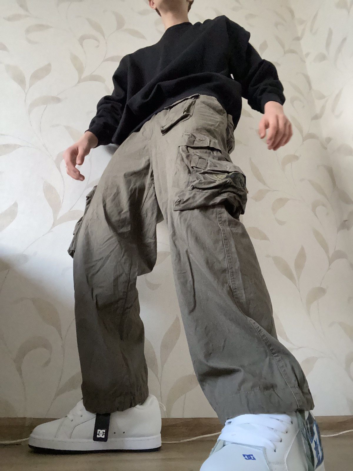 Vintage Vintage US ARMY Trashed Cargo Bondage Pants Size US 30 / EU 46 - 16 Thumbnail