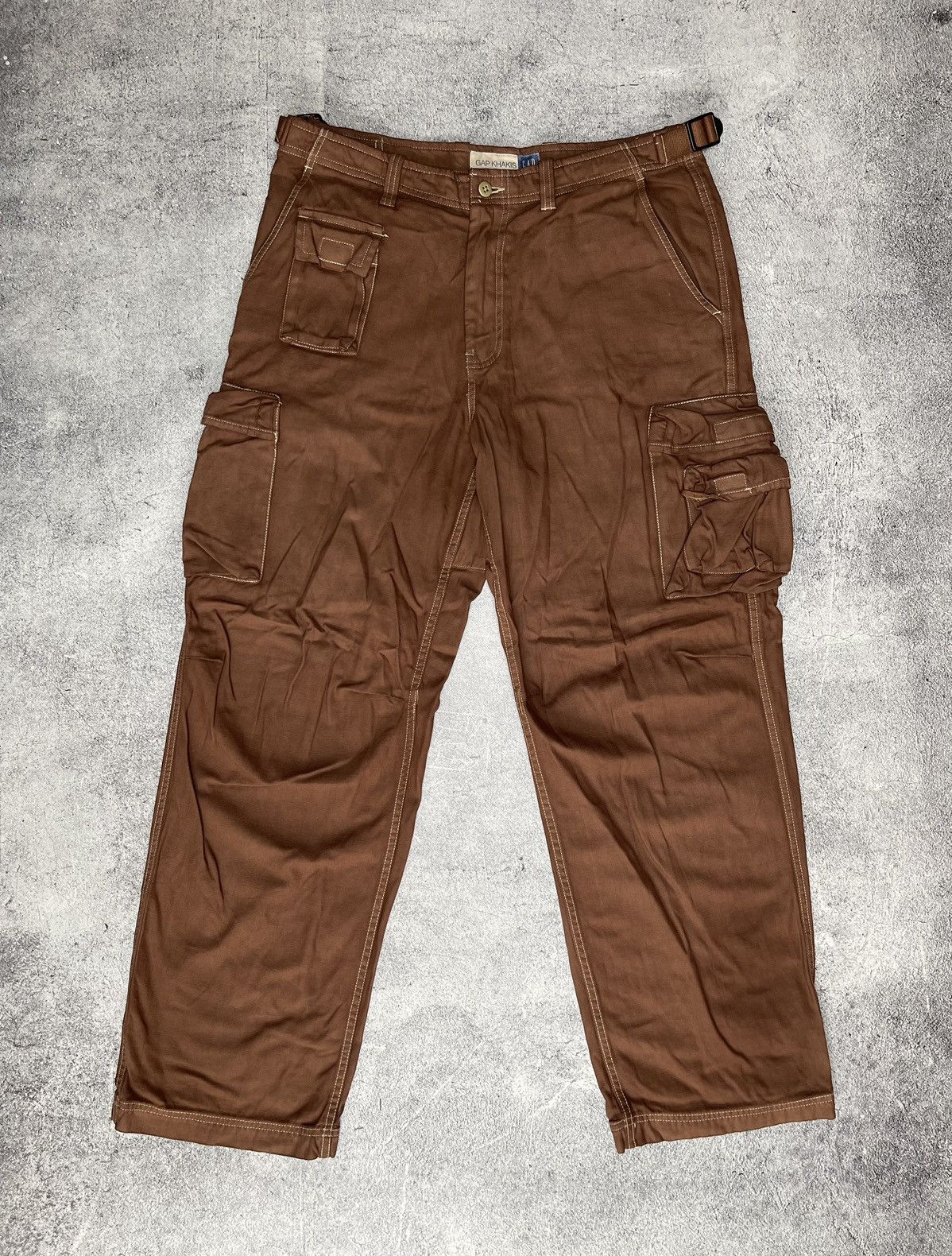 Gap Vintage Brown Cargo Multipocket Pants Size: 33-34