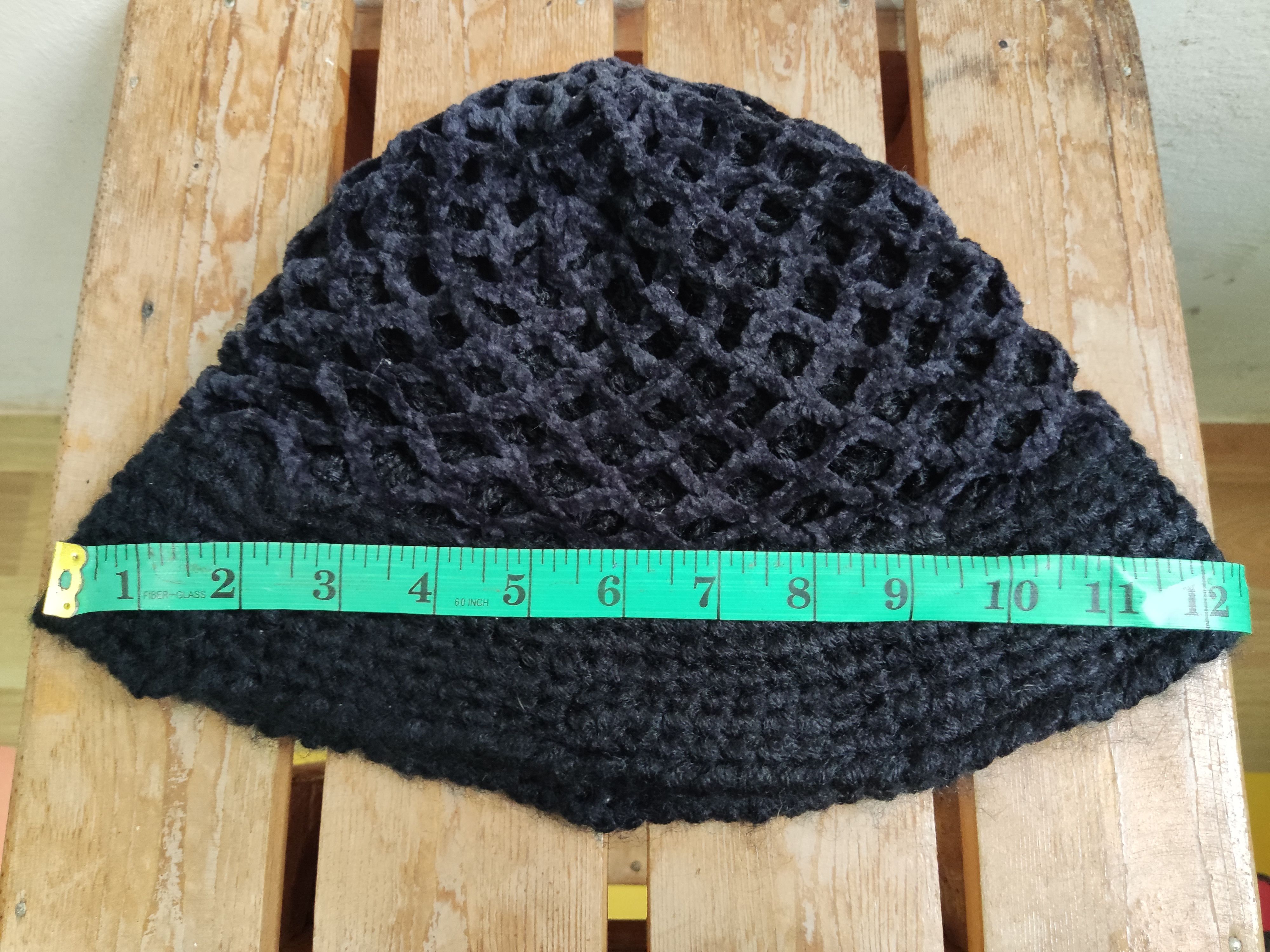 Japanese Brand Knit Black Bucket Hat Size ONE SIZE - 10 Thumbnail