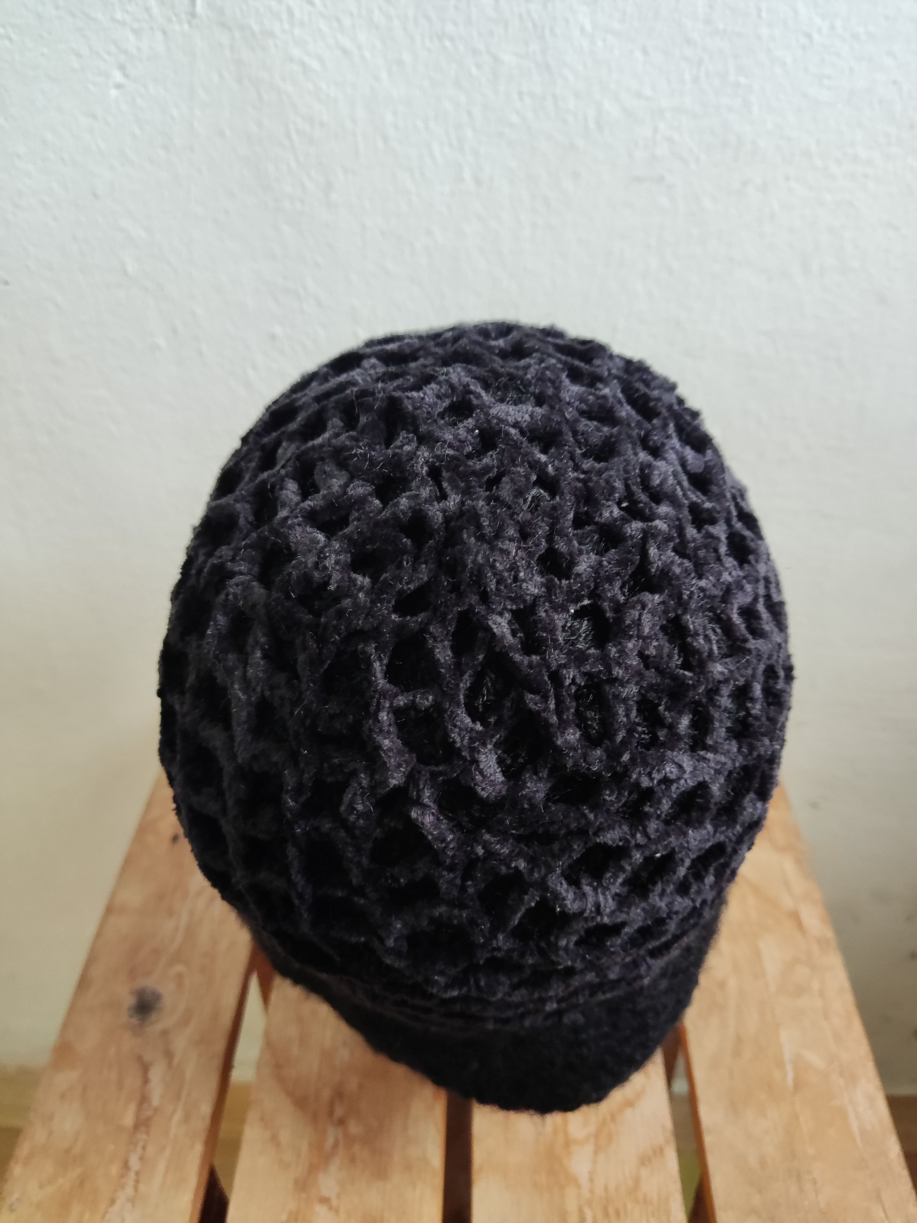 Japanese Brand Knit Black Bucket Hat Size ONE SIZE - 8 Thumbnail