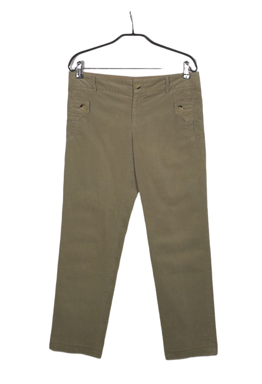 Gucci Vintage Gucci Women's Beige Cotton Blend Trouser Pants Sz 44 Size 30" / US 8 / IT 44 - 2 Thumbnail