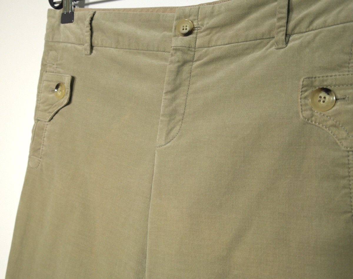 Gucci Vintage Gucci Women's Beige Cotton Blend Trouser Pants Sz 44 Size 30" / US 8 / IT 44 - 10 Thumbnail
