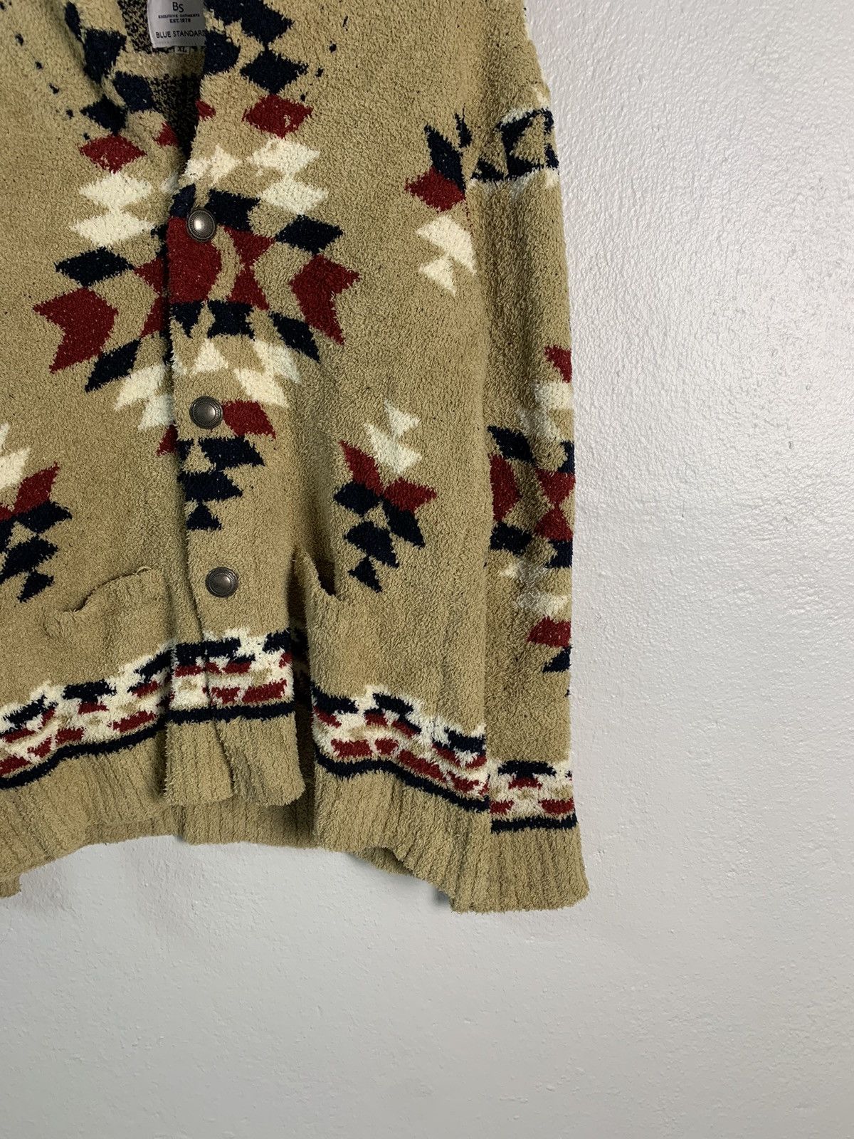 Japanese Brand Blue Standard Navajo Fleece Jacket Size US L / EU 52-54 / 3 - 3 Thumbnail