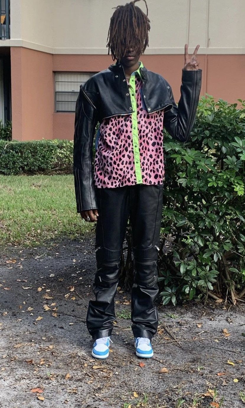 Slumxweirdo Motocycle Biker Leather Trousers
