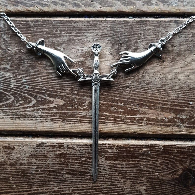 Jewelry Sword Hand Necklaces Size ONE SIZE - 1 Thumbnail