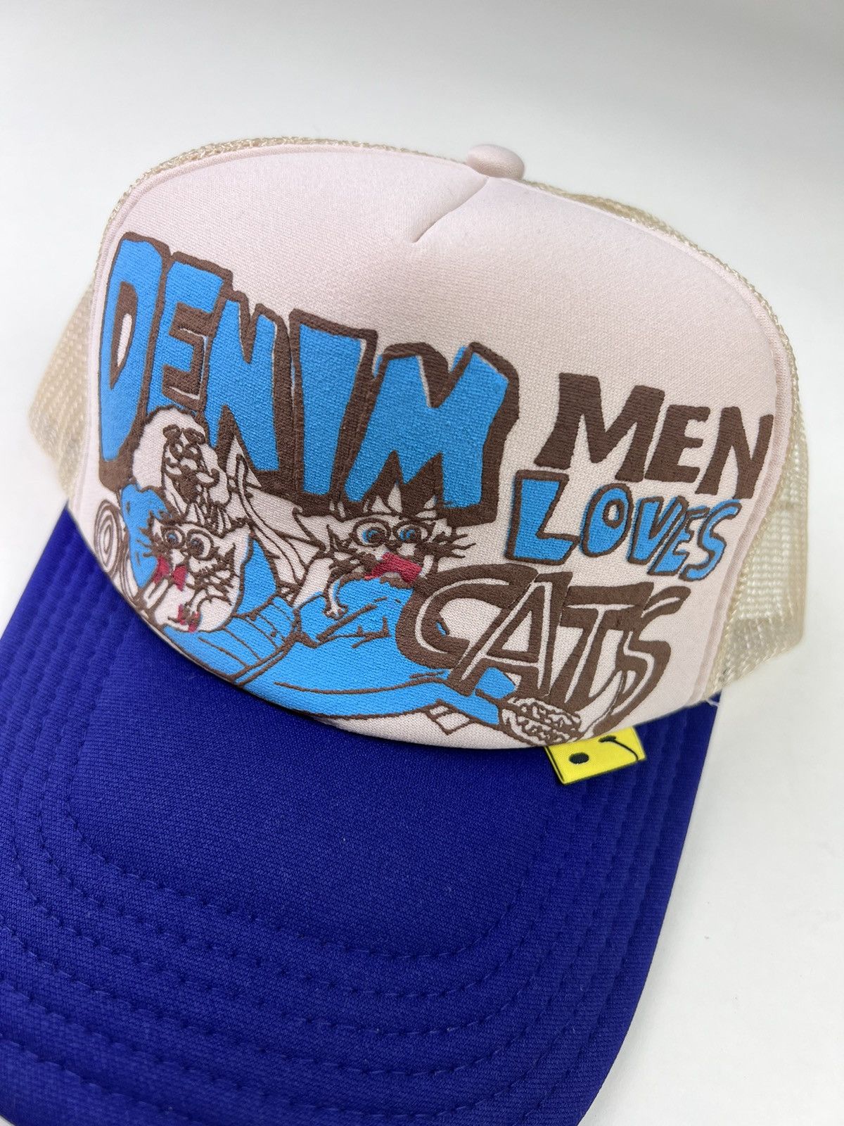 Kapital Kapital “Denim Men Loves Cats” Trucker Hat Purple Beige Size ONE SIZE - 3 Thumbnail