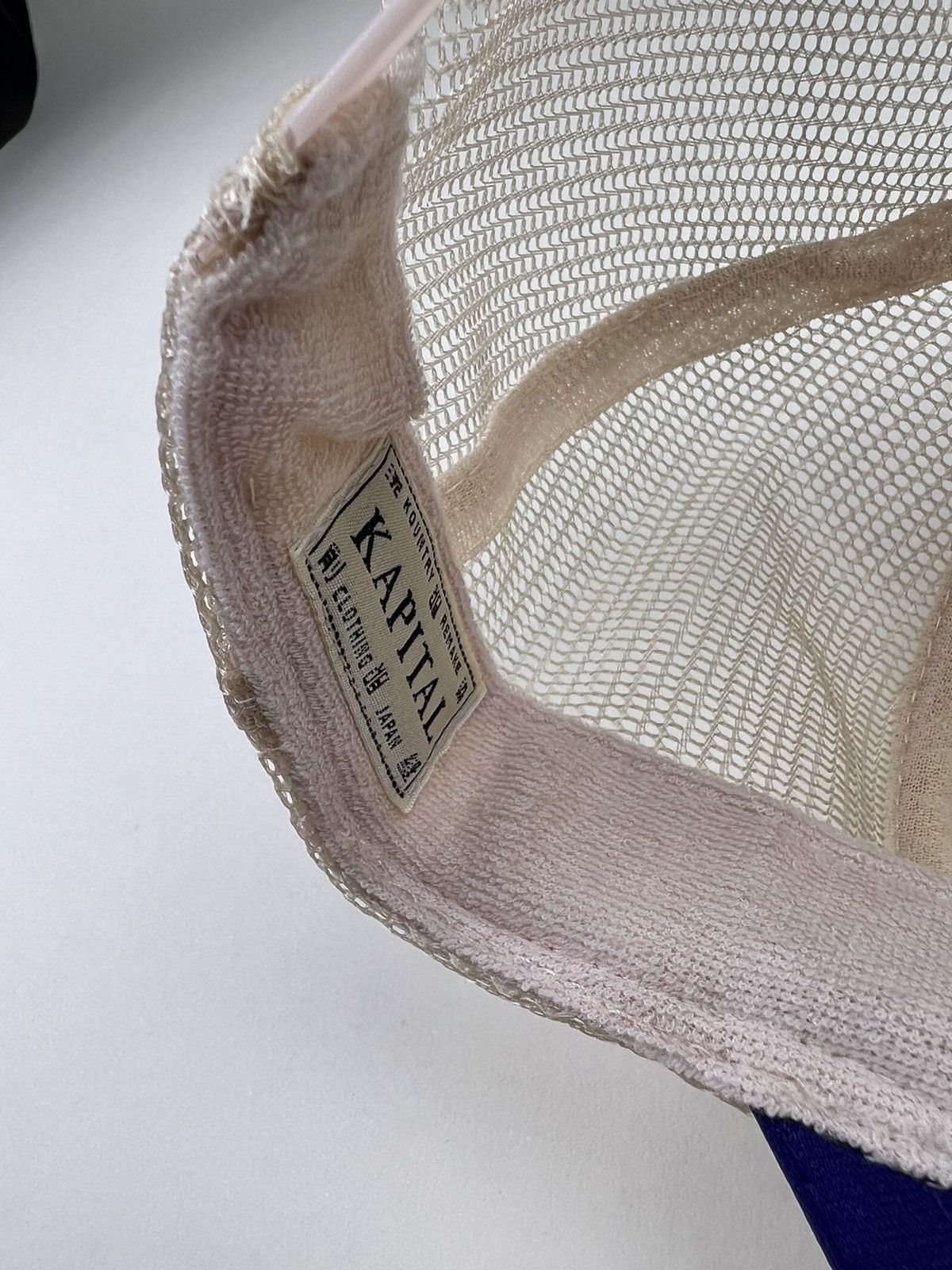 Kapital Kapital “Denim Men Loves Cats” Trucker Hat Purple Beige Size ONE SIZE - 4 Thumbnail