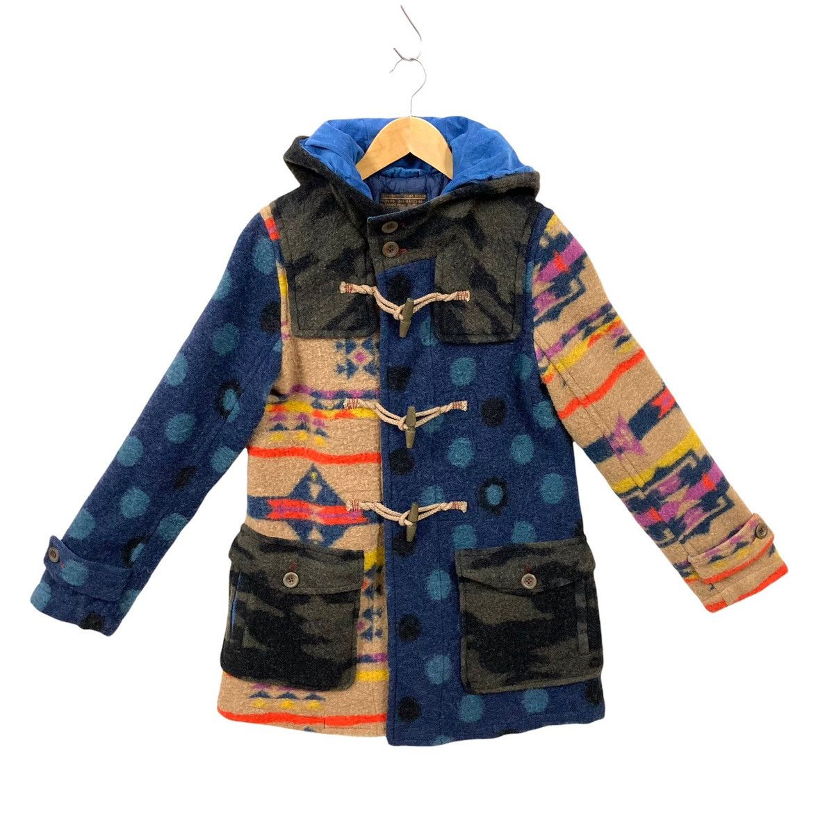 Japanese Brand Women Cube Sugar Duffle Coat Crazy Pattern Multicolor Parka Size M / US 6-8 / IT 42-44 - 1 Thumbnail