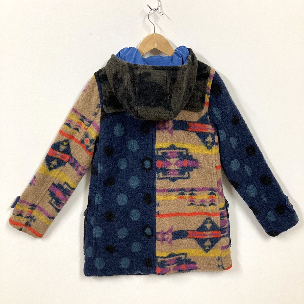 Japanese Brand Women Cube Sugar Duffle Coat Crazy Pattern Multicolor Parka Size M / US 6-8 / IT 42-44 - 9 Thumbnail
