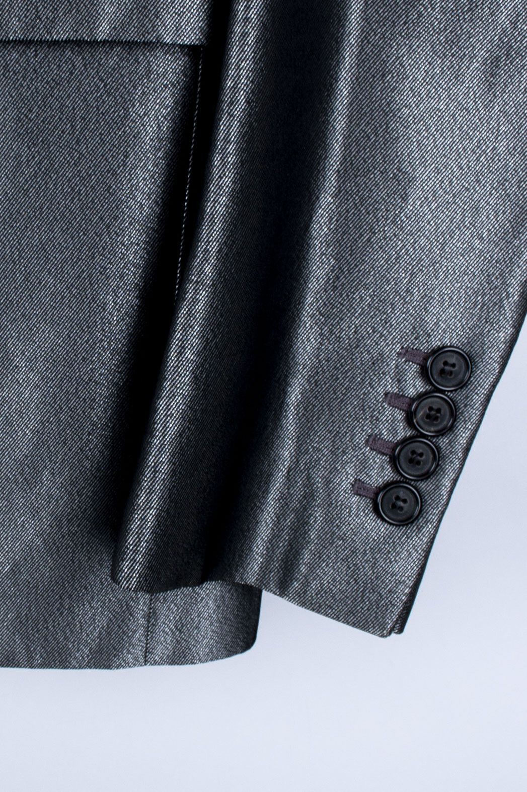 Dior Homme SS04 Strip Shiny Silver Blazer Jacket Size US S / EU 44-46 / 1 - 6 Thumbnail