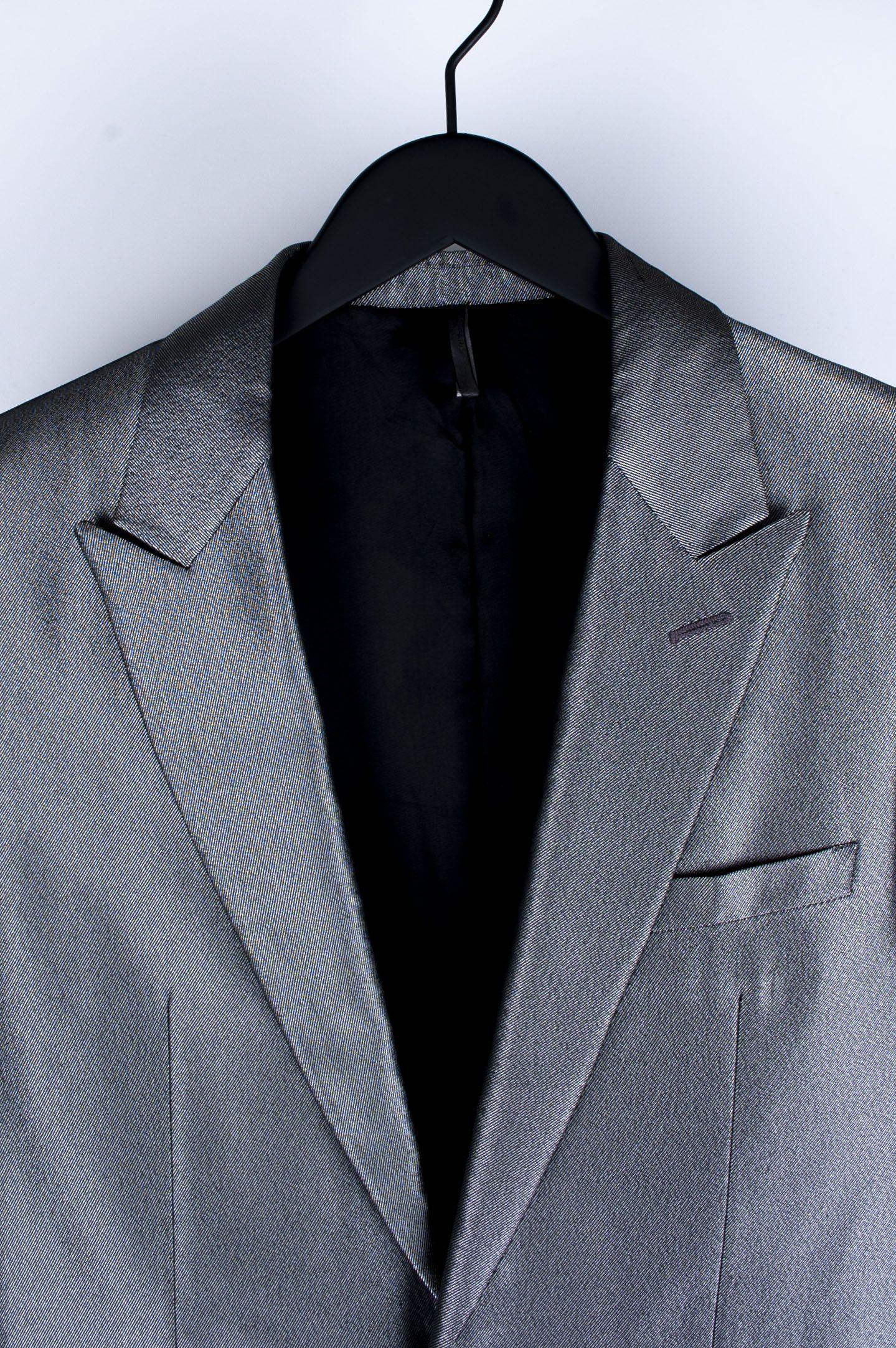 Dior Homme SS04 Strip Shiny Silver Blazer Jacket Size US S / EU 44-46 / 1 - 2 Thumbnail