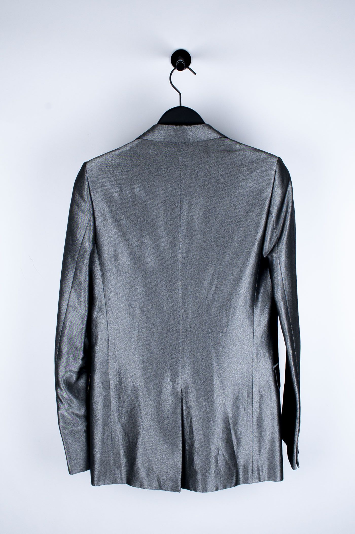 Dior Homme SS04 Strip Shiny Silver Blazer Jacket Size US S / EU 44-46 / 1 - 3 Thumbnail