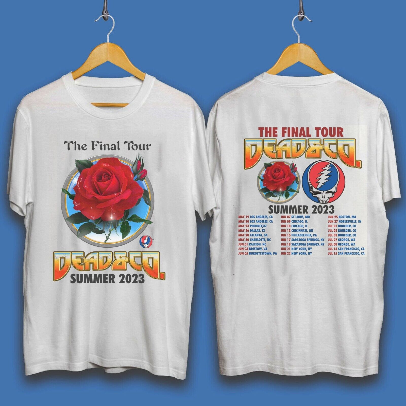 T-shirt Dead And Company Summer Tour - Coton - Tailles S à 5XL - Neuf Avec étiquette