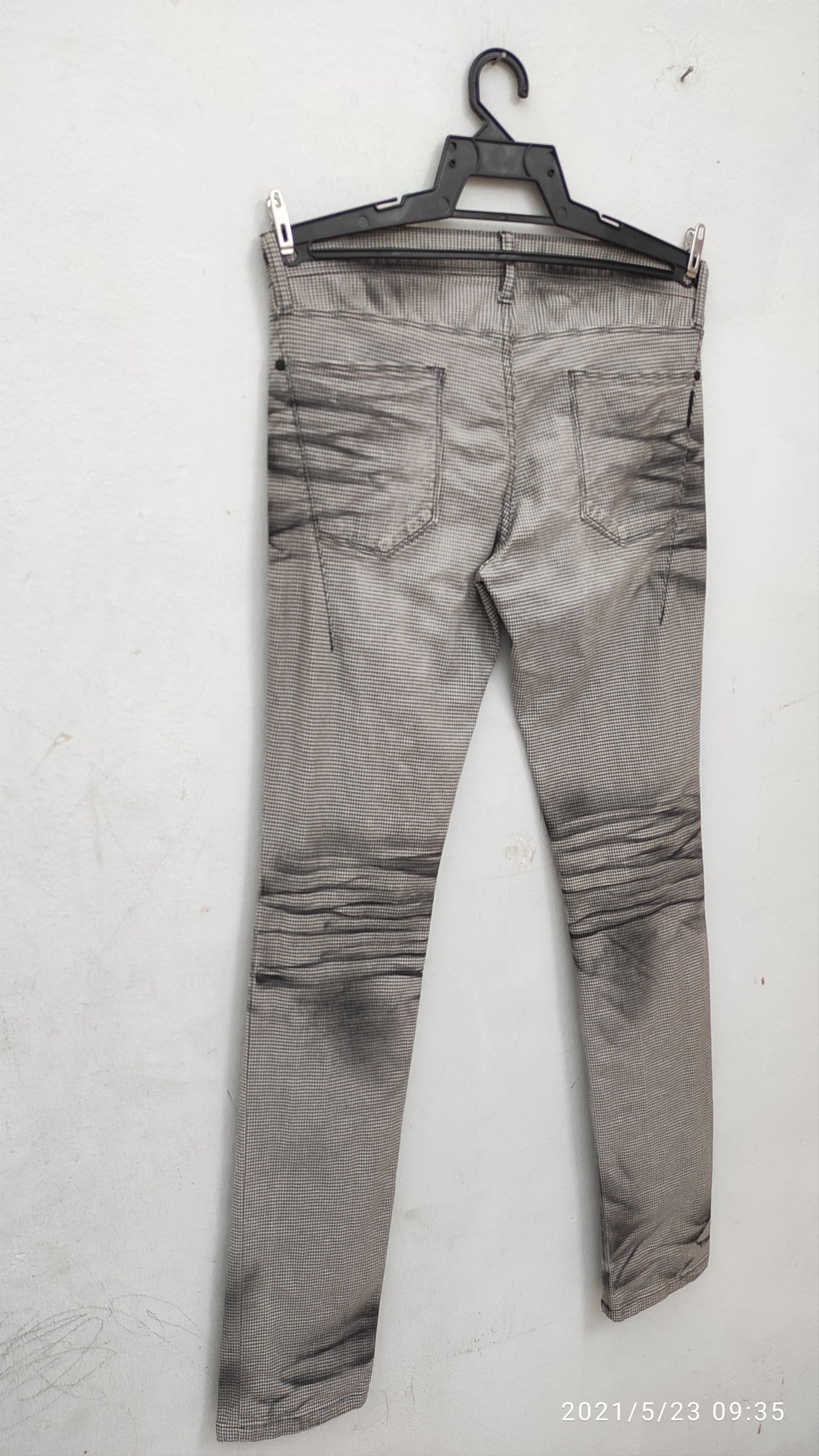 Black Barrett AW2005 laser print X-Ray houndstooth slim fit jeans Size US 33 - 11 Thumbnail