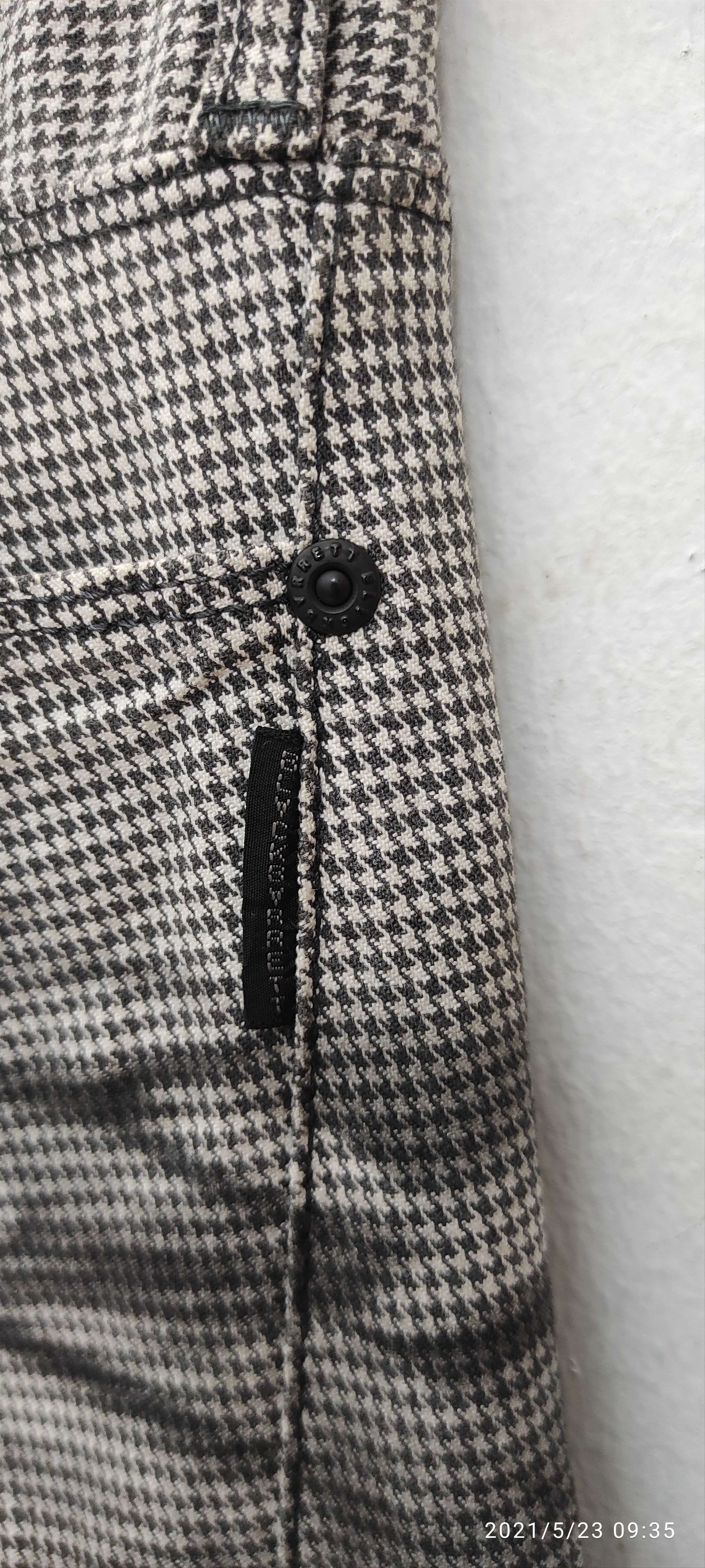Black Barrett AW2005 laser print X-Ray houndstooth slim fit jeans Size US 33 - 14 Thumbnail