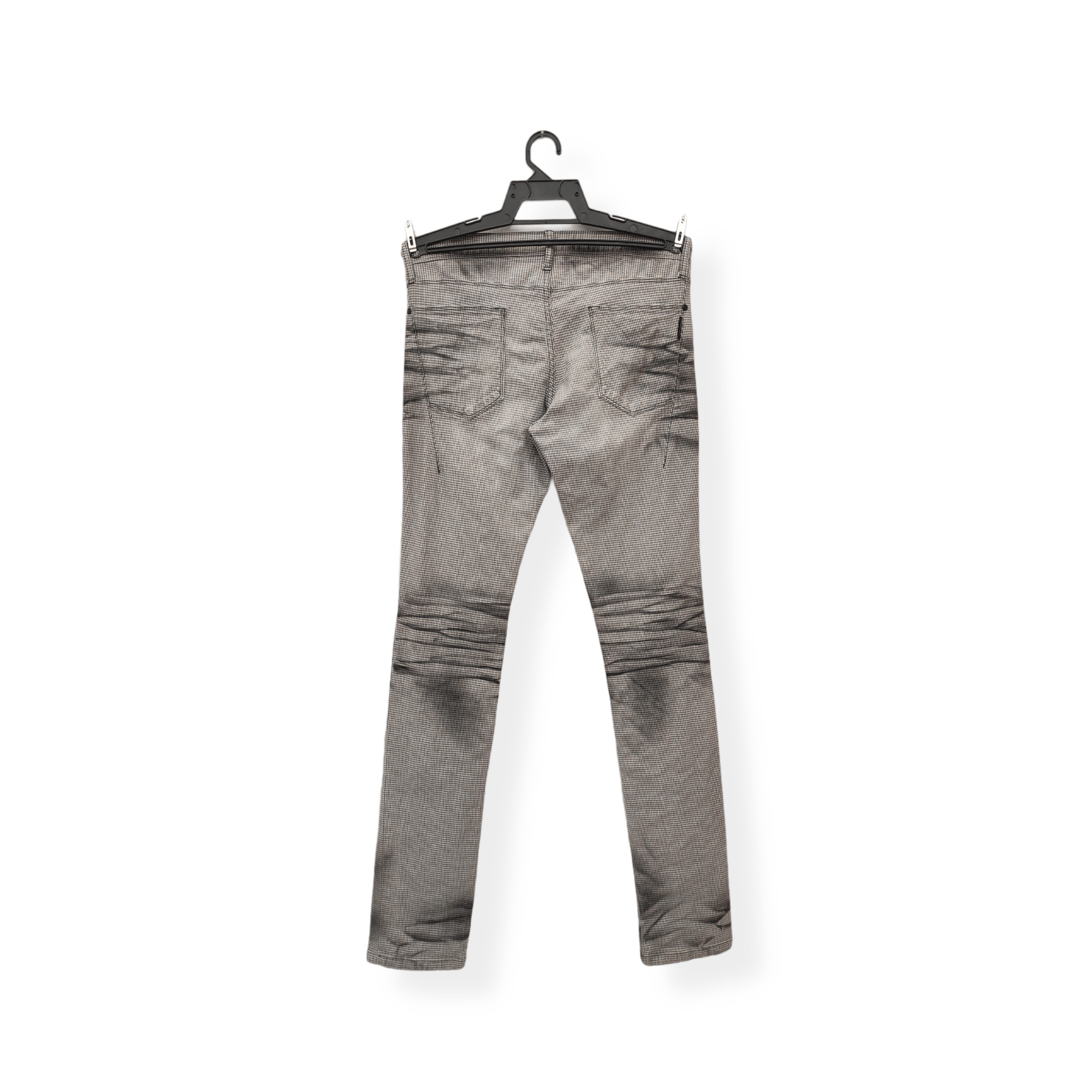 Black Barrett AW2005 laser print X-Ray houndstooth slim fit jeans Size US 33 - 2 Thumbnail