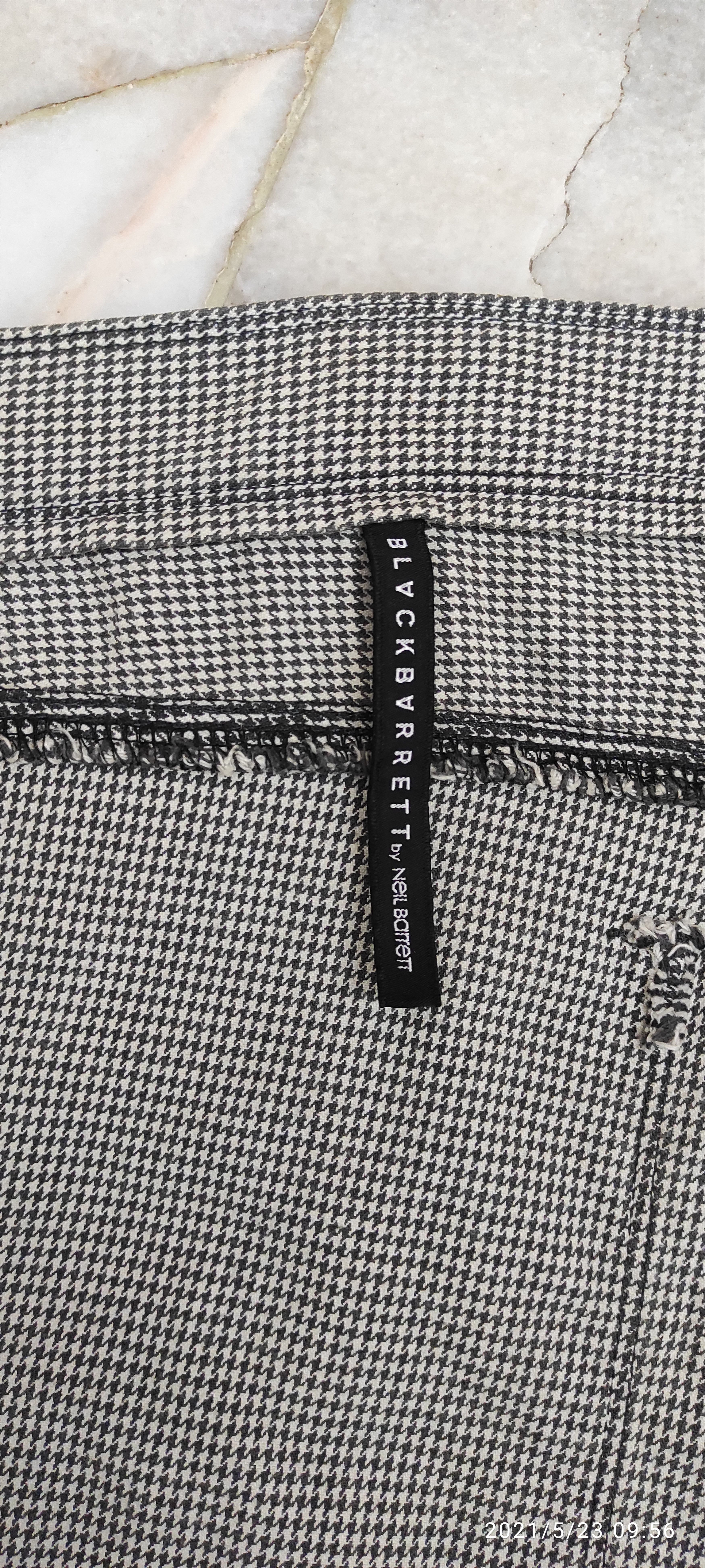 Black Barrett AW2005 laser print X-Ray houndstooth slim fit jeans Size US 33 - 3 Thumbnail