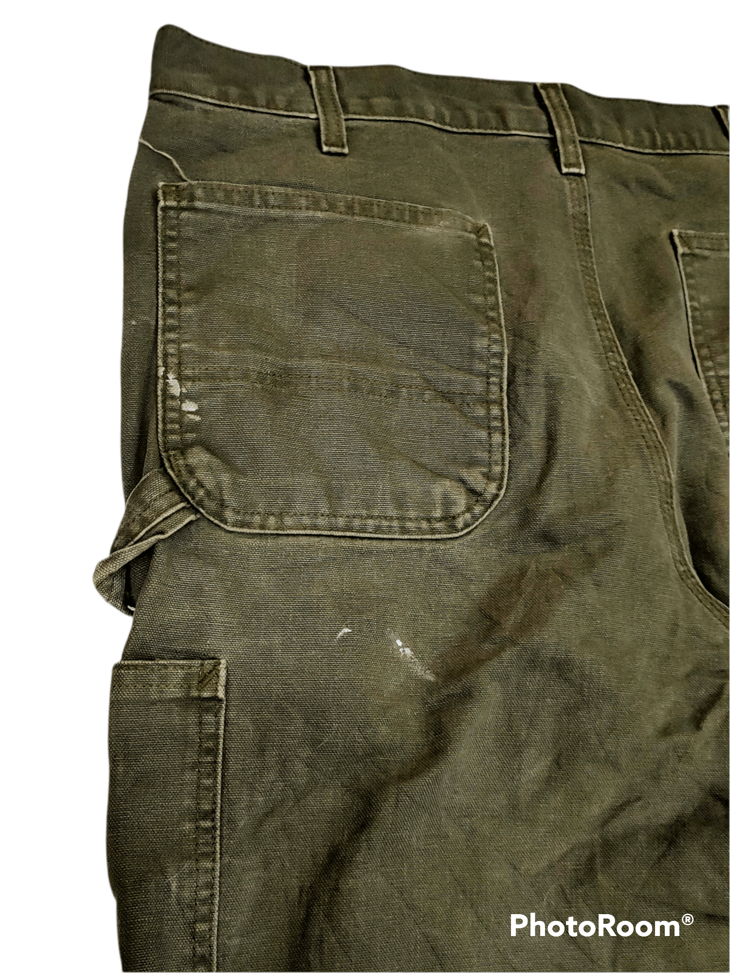 Carhartt Carhatt pants green army painted Size US 34 / EU 50 - 8 Thumbnail