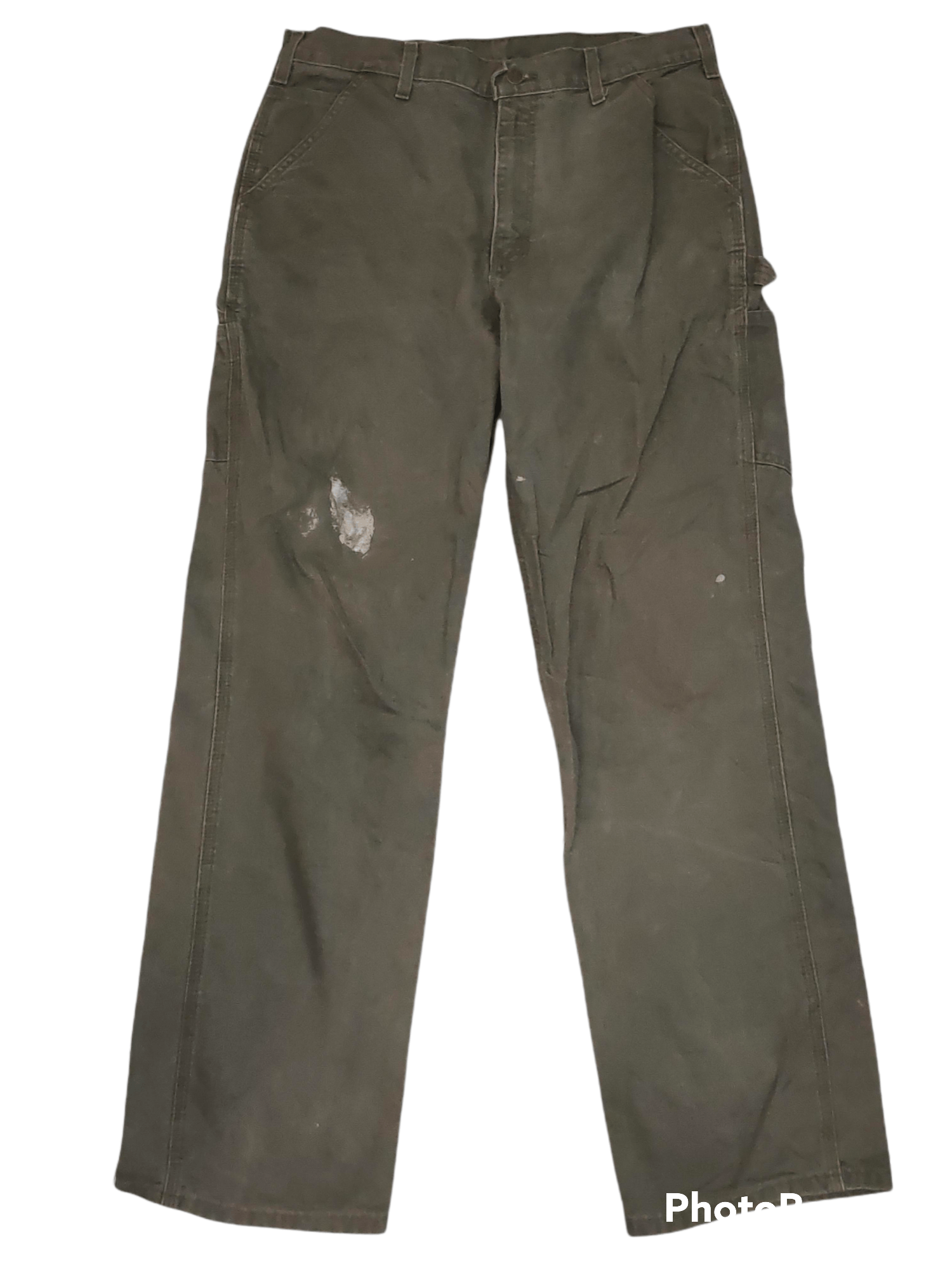Carhartt Carhatt pants green army painted Size US 34 / EU 50 - 2 Thumbnail