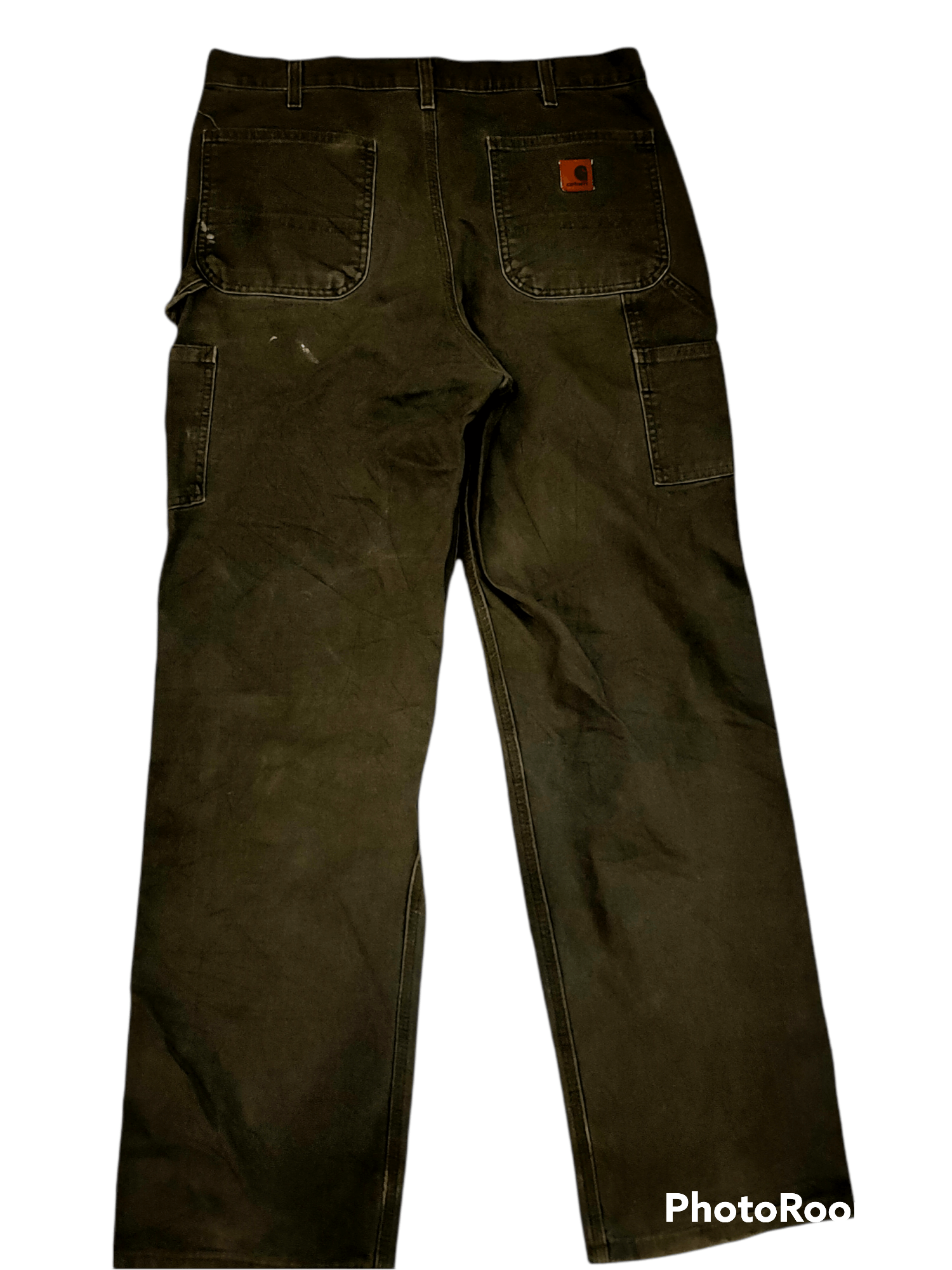 Carhartt Carhatt pants green army painted Size US 34 / EU 50 - 1 Thumbnail